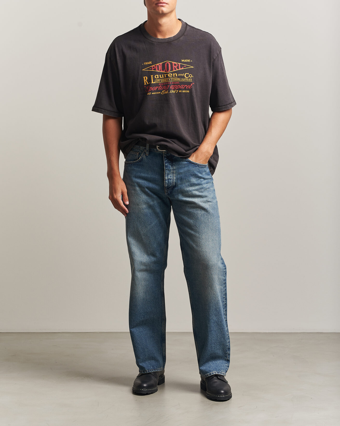 Heren | T-shirts | Polo Ralph Lauren | Relaxed Fit Print T-Shirt Polo Black