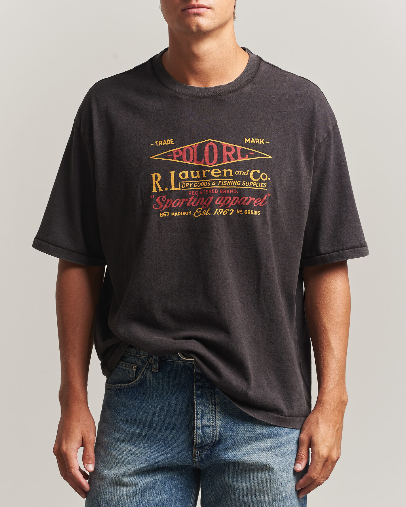 Heren | T-shirts | Polo Ralph Lauren | Relaxed Fit Print T-Shirt Polo Black
