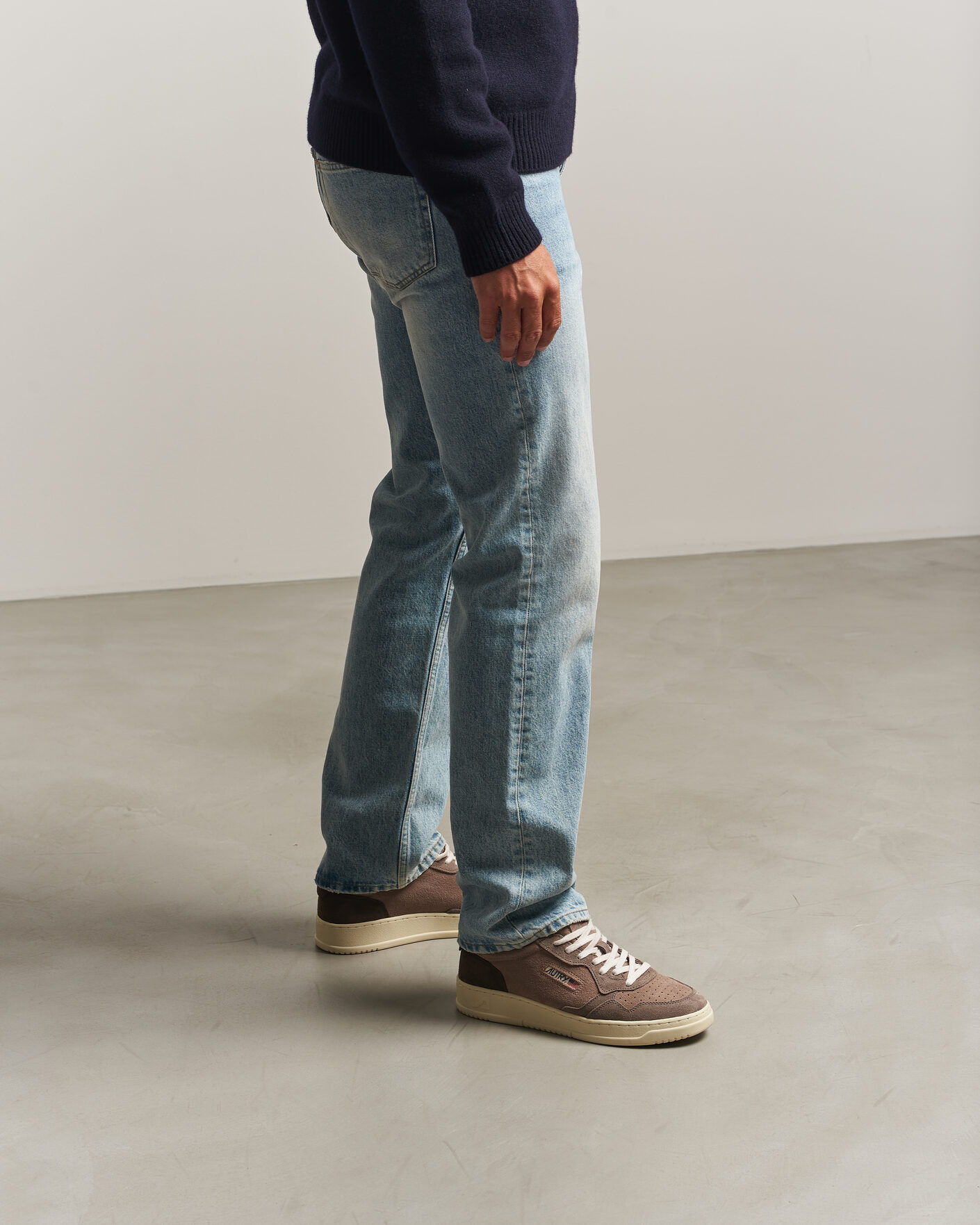 Heren | Sneakers | Autry | Medalist Low Suede Mix Sneaker Brown/Grey/Beige