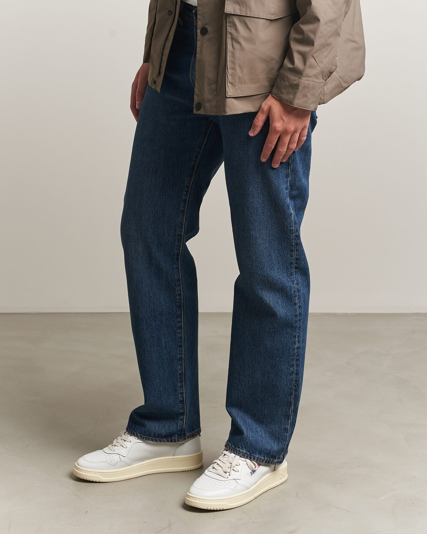 Heren | Sneakers | Autry | Medalist Low Sneaker White/Chocolate