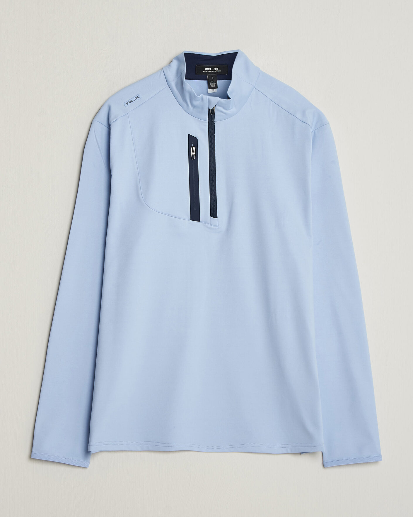 Heren | Golfkleding | Polo Ralph Lauren | Luxury Jersey Half Zip Pebble Blue