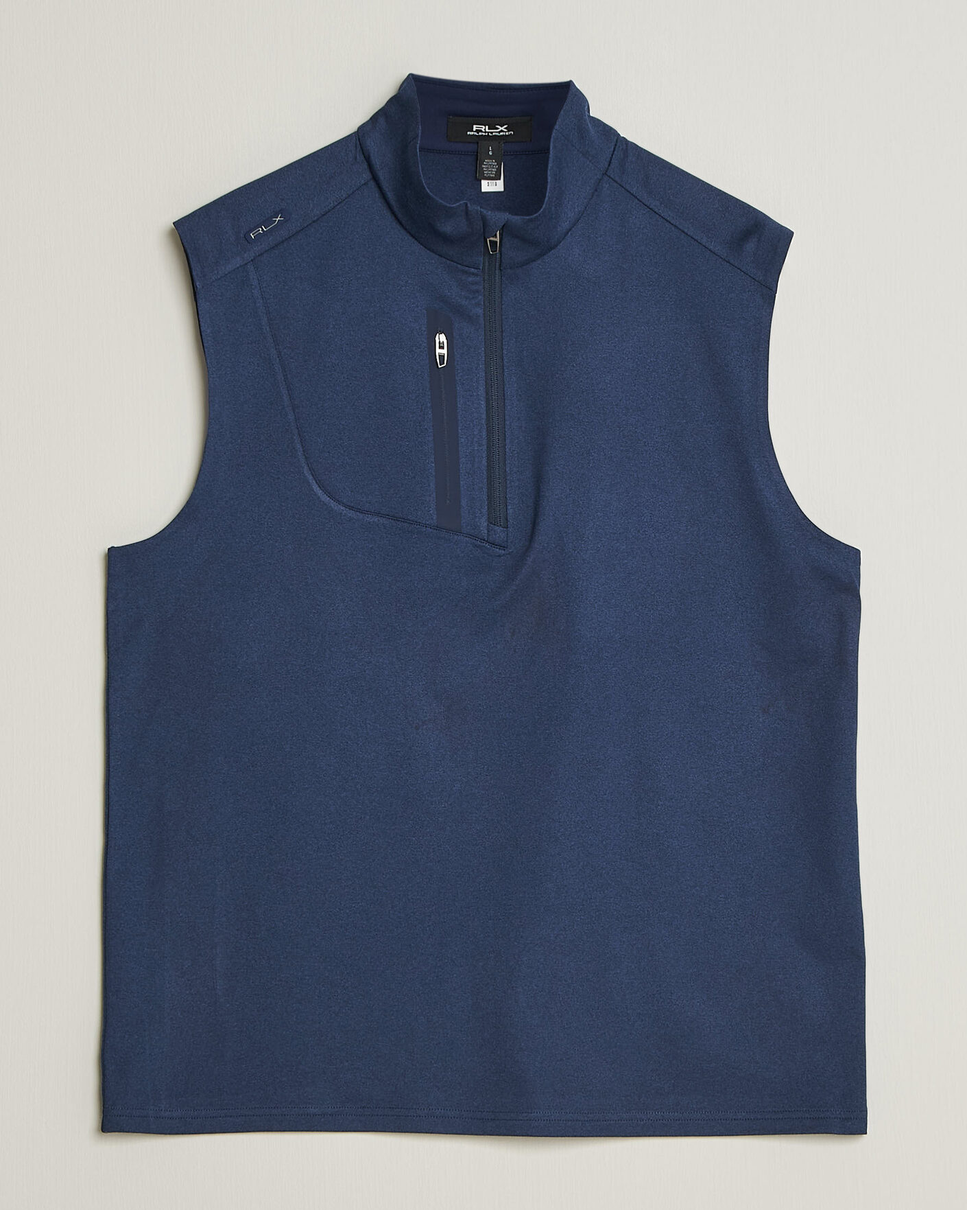 Heren | Truien | RLX Ralph Lauren | Luxury Jersey Vest Half Zip Spring Navy Heather