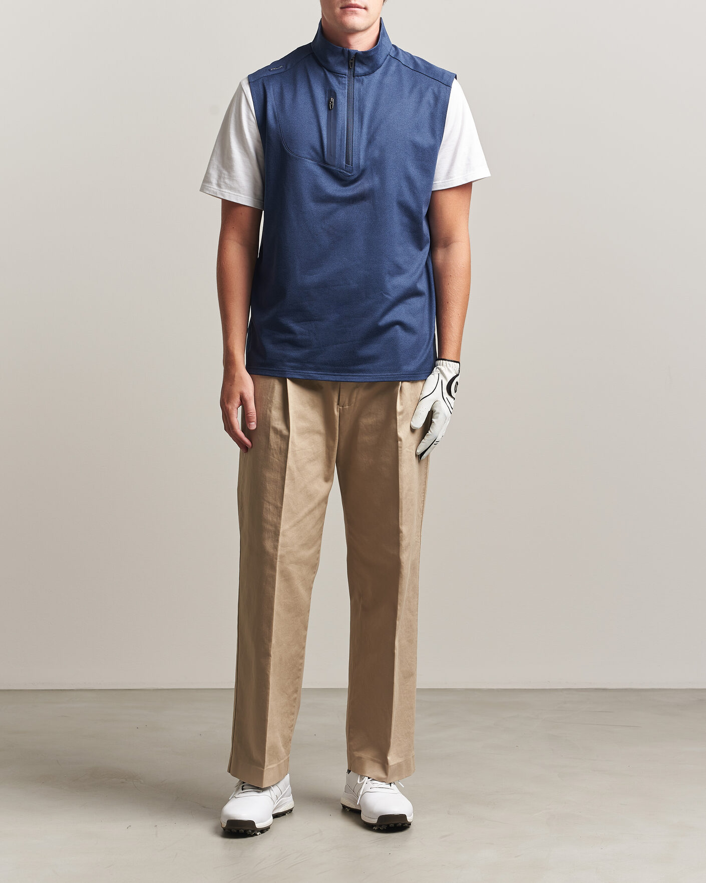 Heren | Truien | RLX Ralph Lauren | Luxury Jersey Vest Half Zip Spring Navy Heather