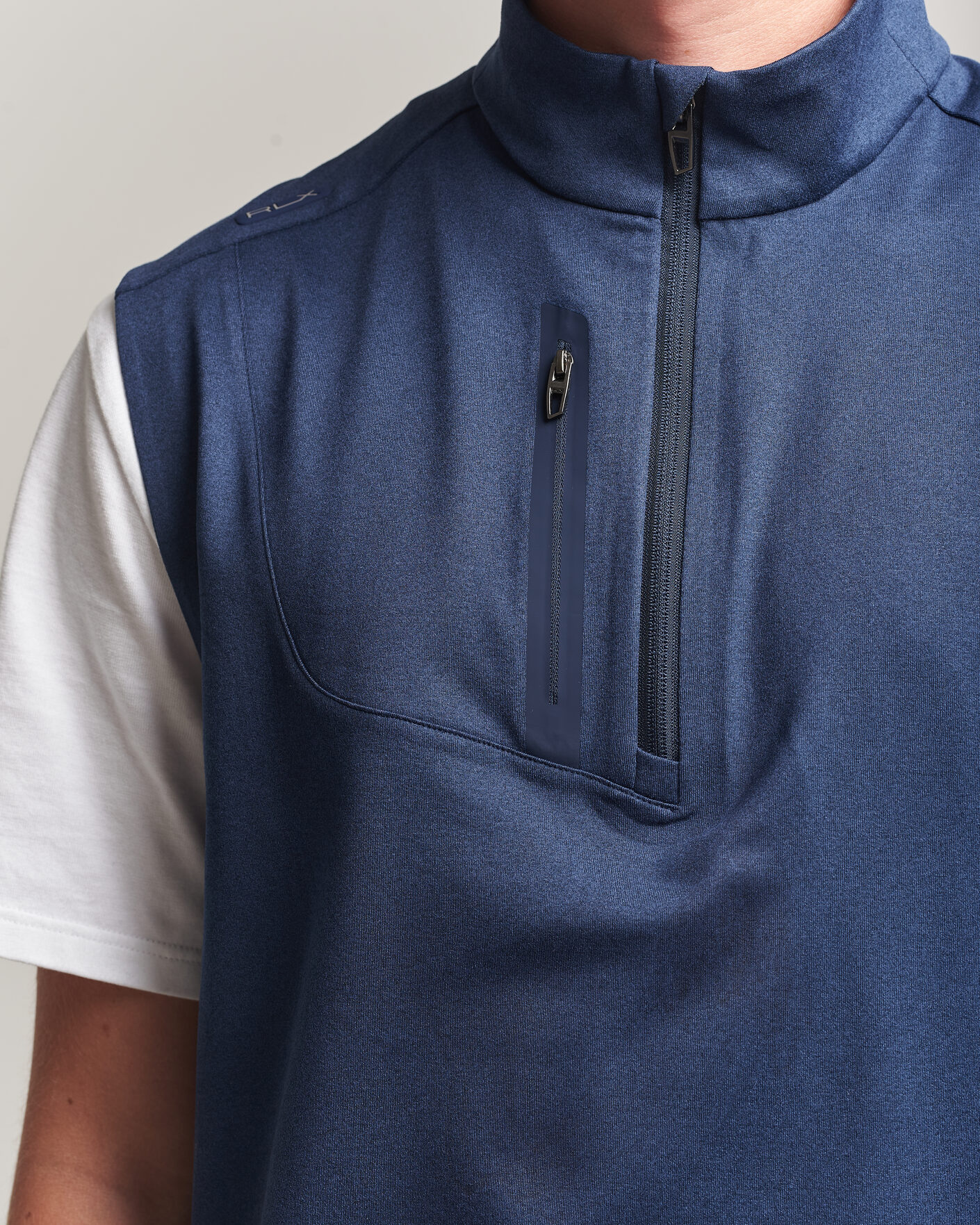 Heren | Truien | RLX Ralph Lauren | Luxury Jersey Vest Half Zip Spring Navy Heather