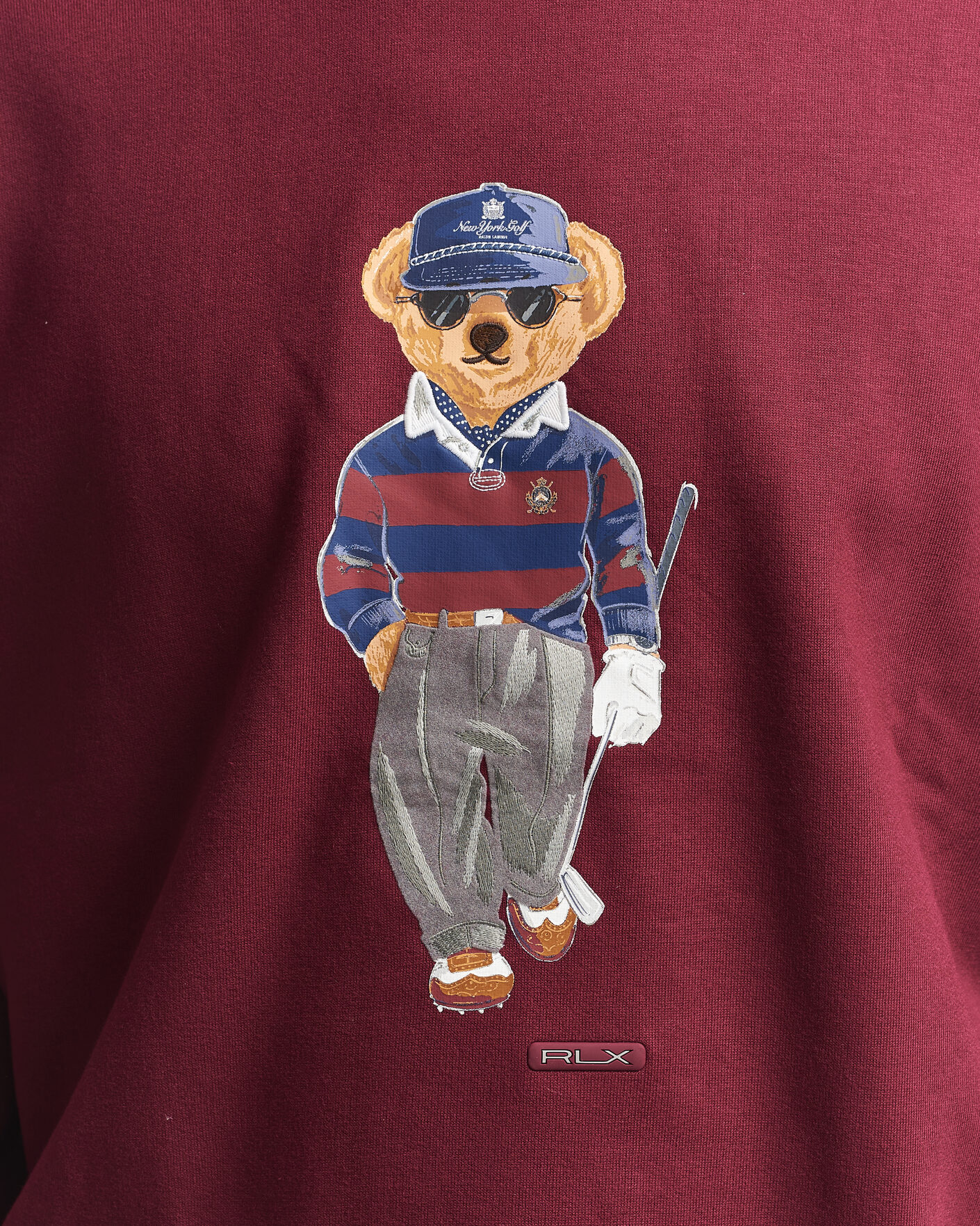 Heren | Truien | RLX Ralph Lauren | Polo Ralph Lauren Magic Fleece Bear Sweatshirt Classic Wine