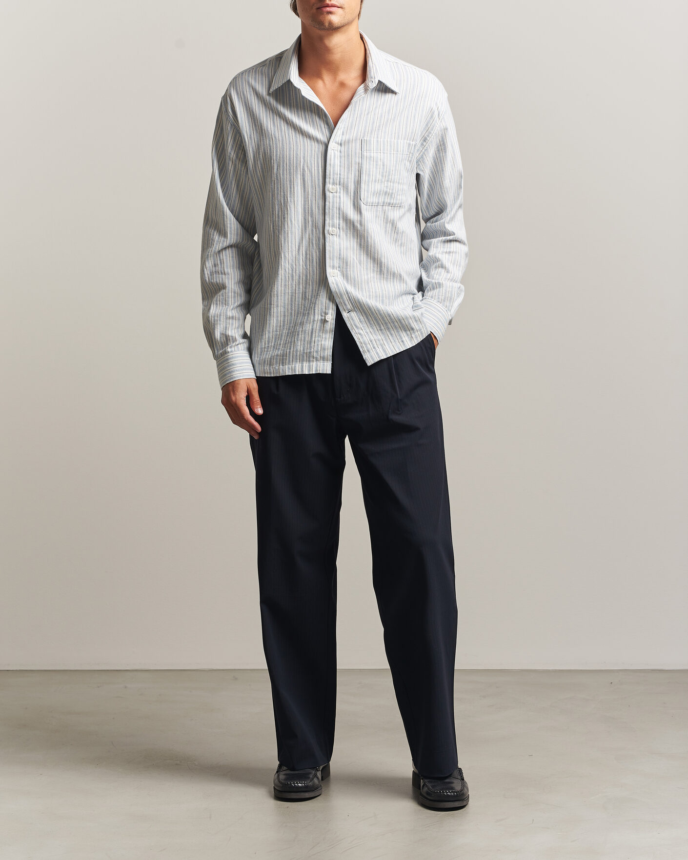 Heren | Broeken | Samsøe Samsøe | Valentin Pleated Trousers Salute Navy