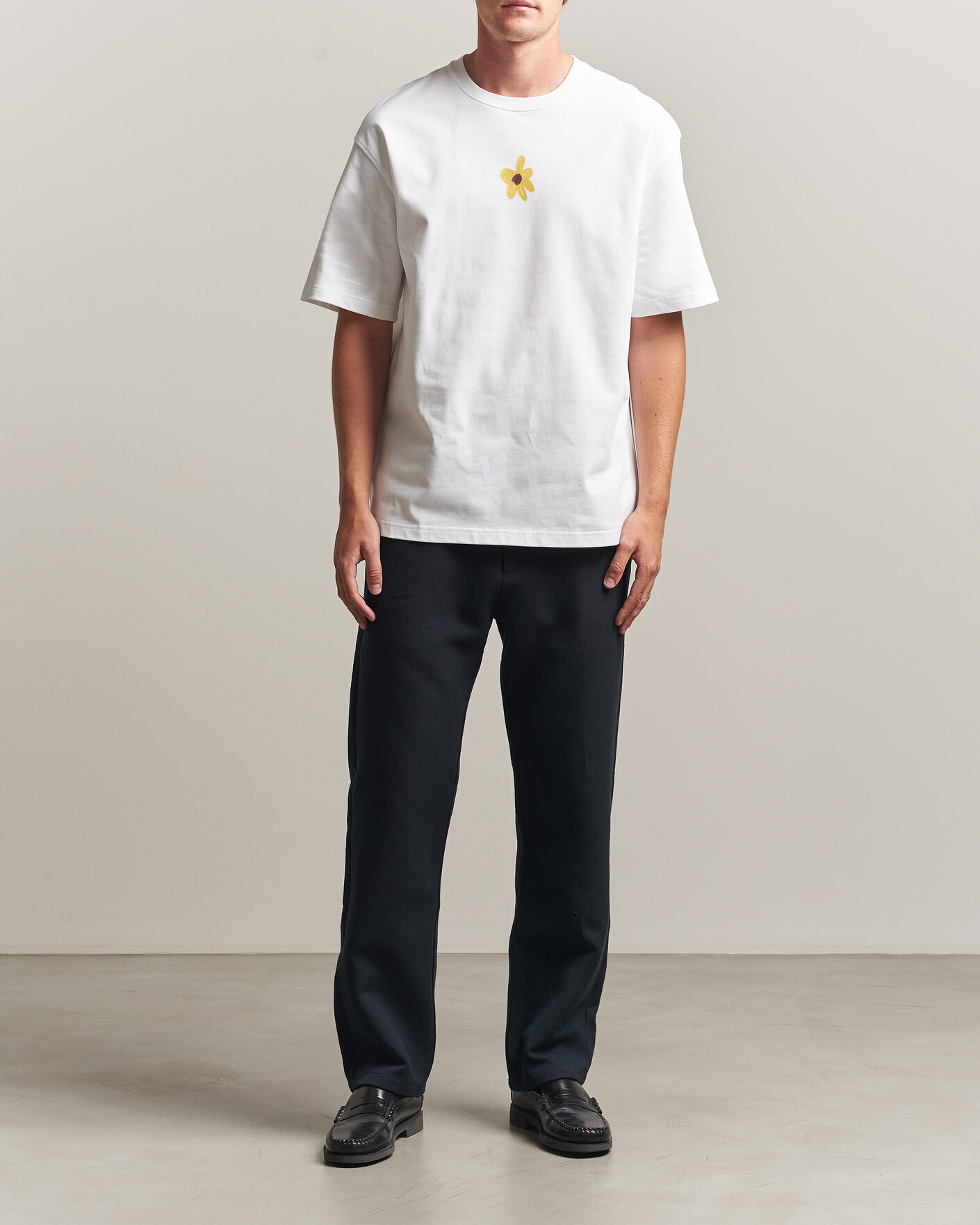 Heren | Broeken | Samsøe Samsøe | Jabari Brushed Cotton Drawstring Trousers Dark Grey Melange