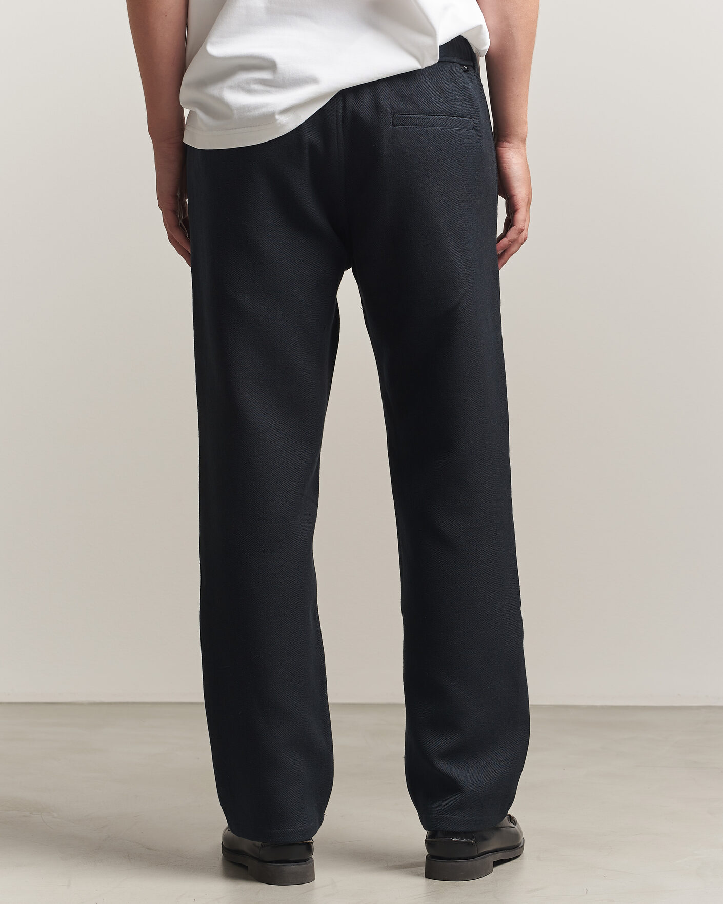 Heren | Broeken | Samsøe Samsøe | Jabari Brushed Cotton Drawstring Trousers Dark Grey Melange