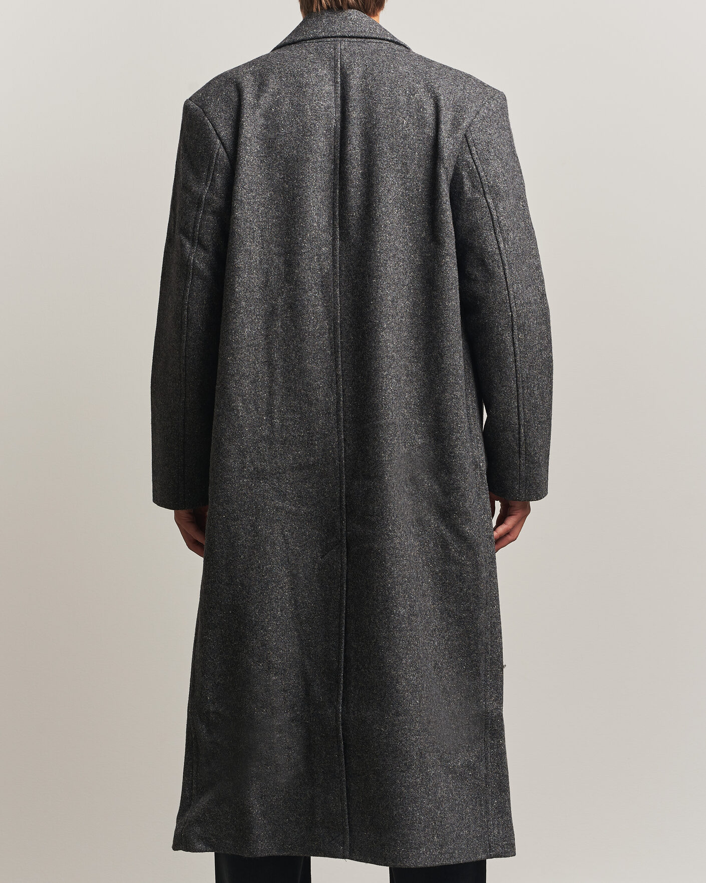 Heren | Jassen | Samsøe Samsøe | Vince Wool Double Breasted Coat Dark Grey Melange