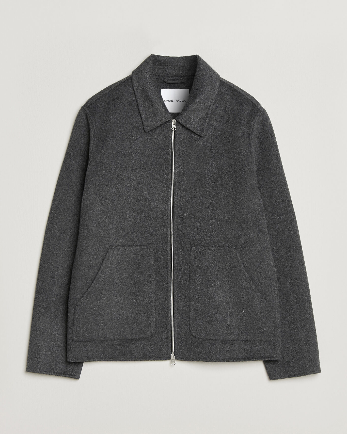 Heren | Jassen | Samsøe Samsøe | Paulo Wool Shirt Jacket Dark Grey Melange