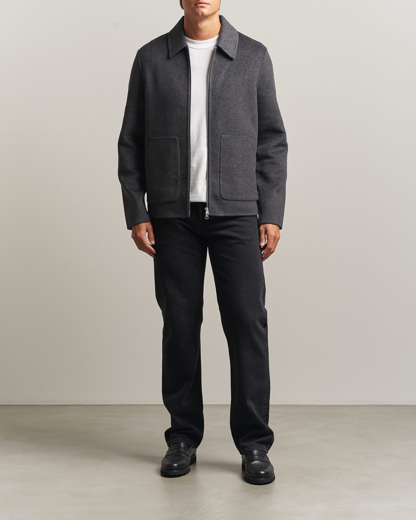 Heren | Jassen | Samsøe Samsøe | Paulo Wool Shirt Jacket Dark Grey Melange