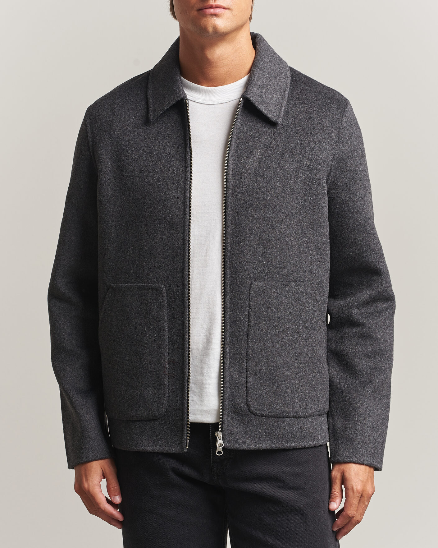 Heren | Jassen | Samsøe Samsøe | Paulo Wool Shirt Jacket Dark Grey Melange