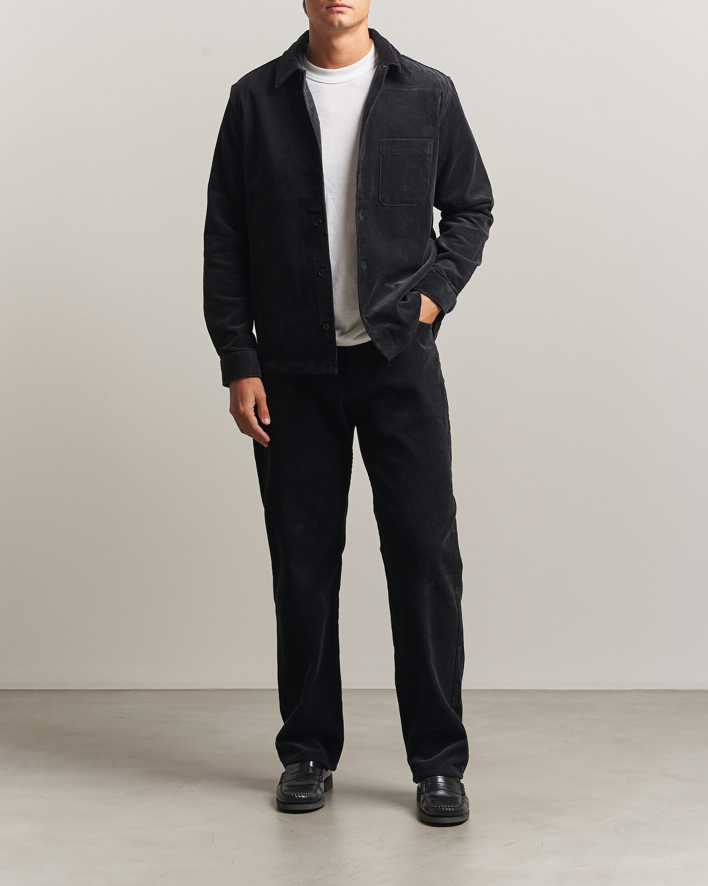Heren | Overhemden | Samsøe Samsøe | Damon Corduroy Overshirt Black