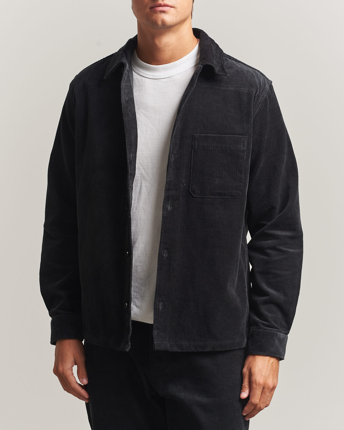 Heren | Overhemden | Samsøe Samsøe | Damon Corduroy Overshirt Black