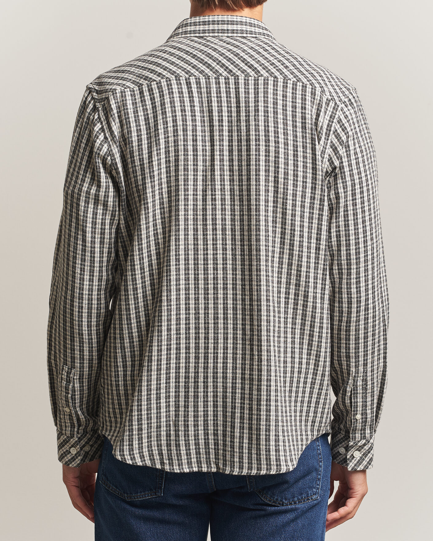 Heren | Overhemden | Samsøe Samsøe | Ryan Brushed Cotton Checked Shirt Brown