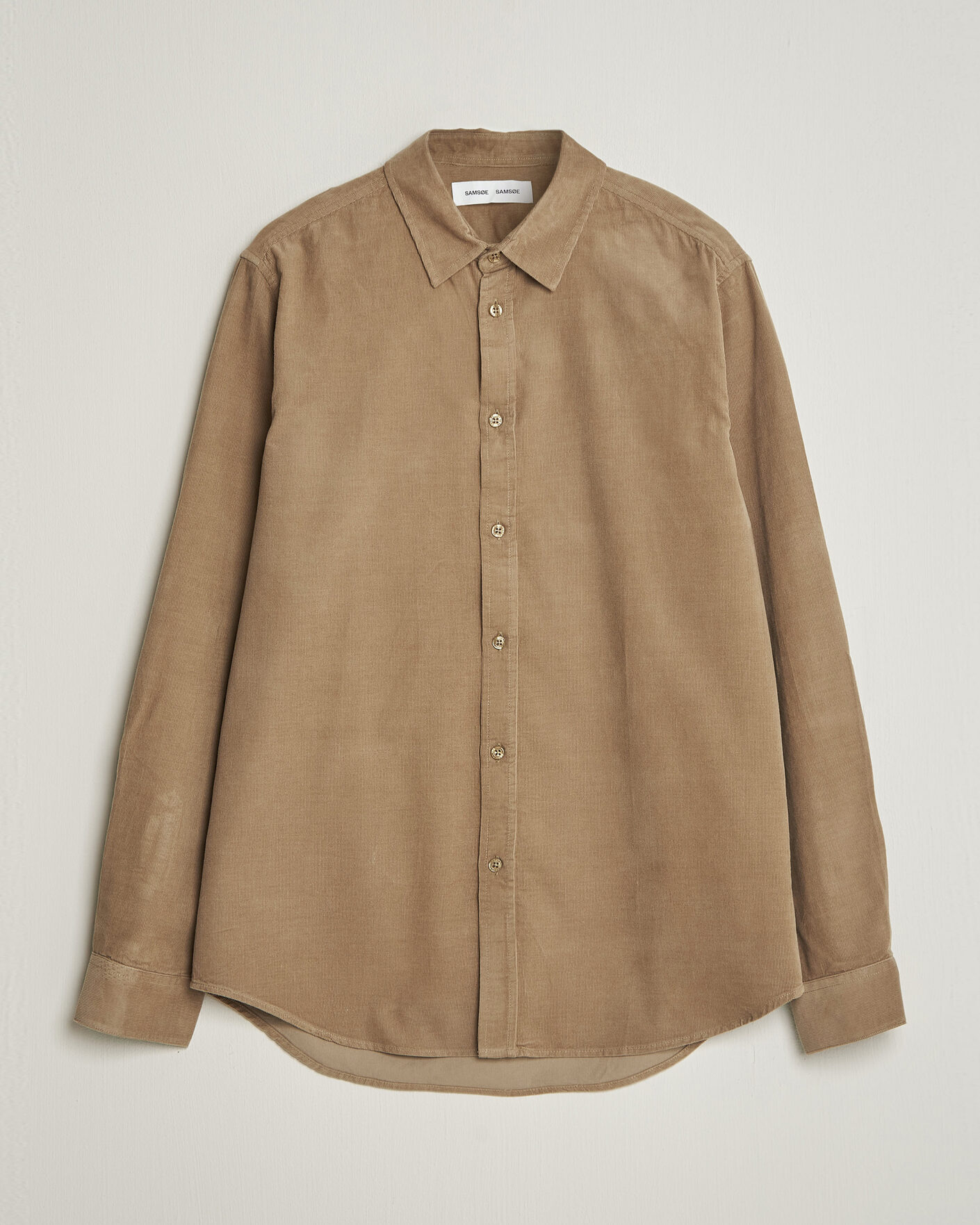 Heren | Overhemden | Samsøe Samsøe | Liam Baby Cord Shirt Lead Gray