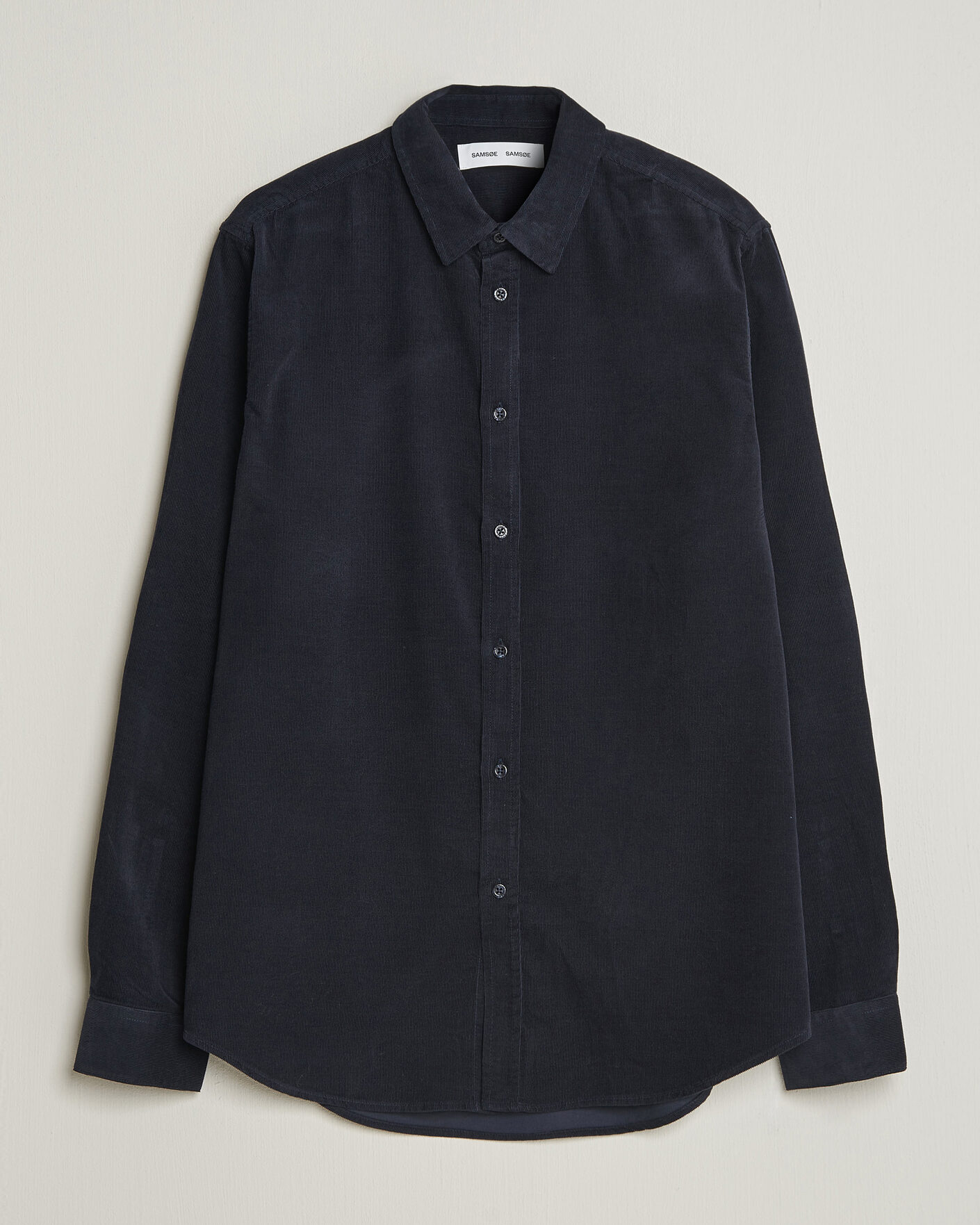 Heren | Overhemden | Samsøe Samsøe | Liam Baby Cord Shirt Salute Navy