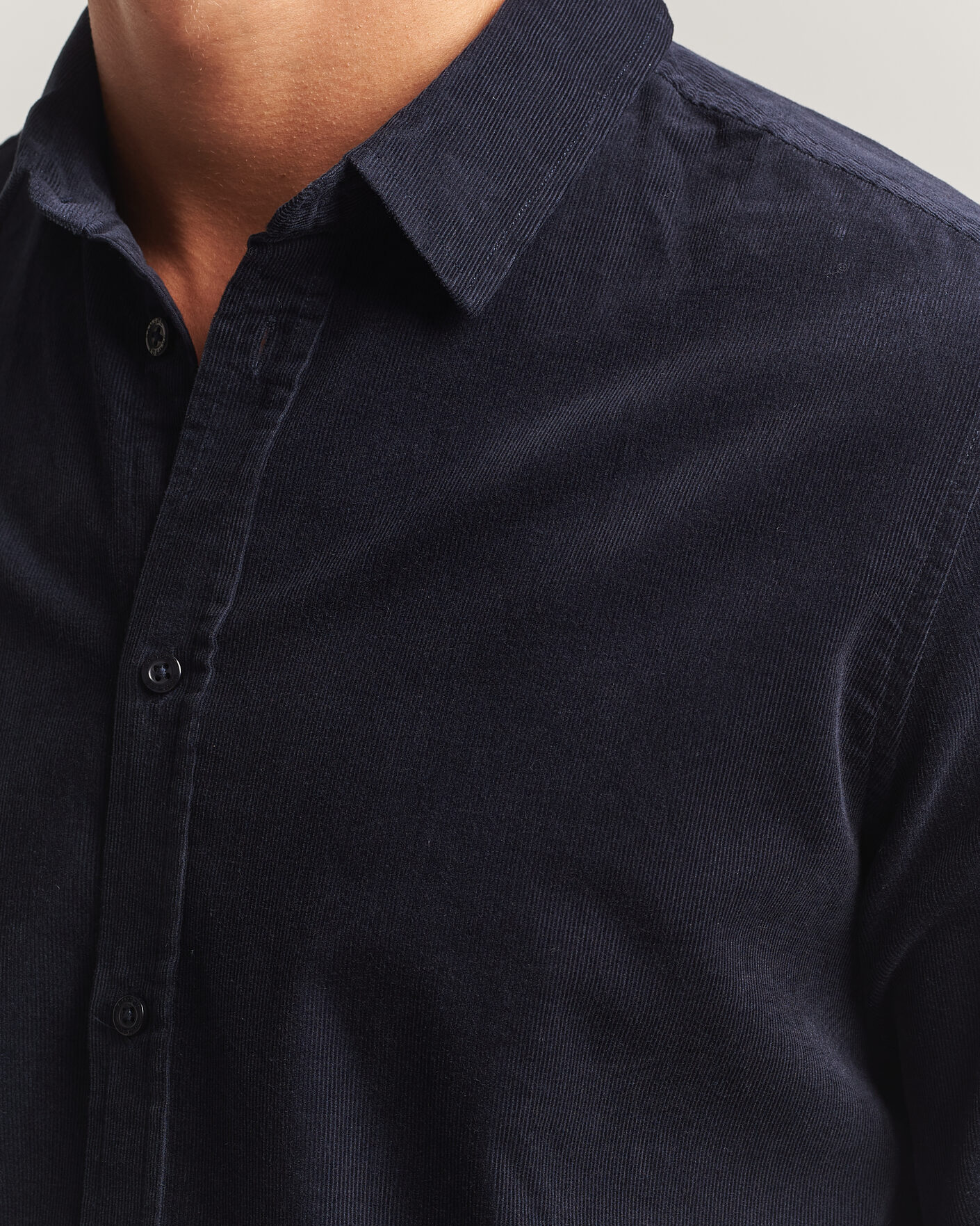 Heren | Overhemden | Samsøe Samsøe | Liam Baby Cord Shirt Salute Navy