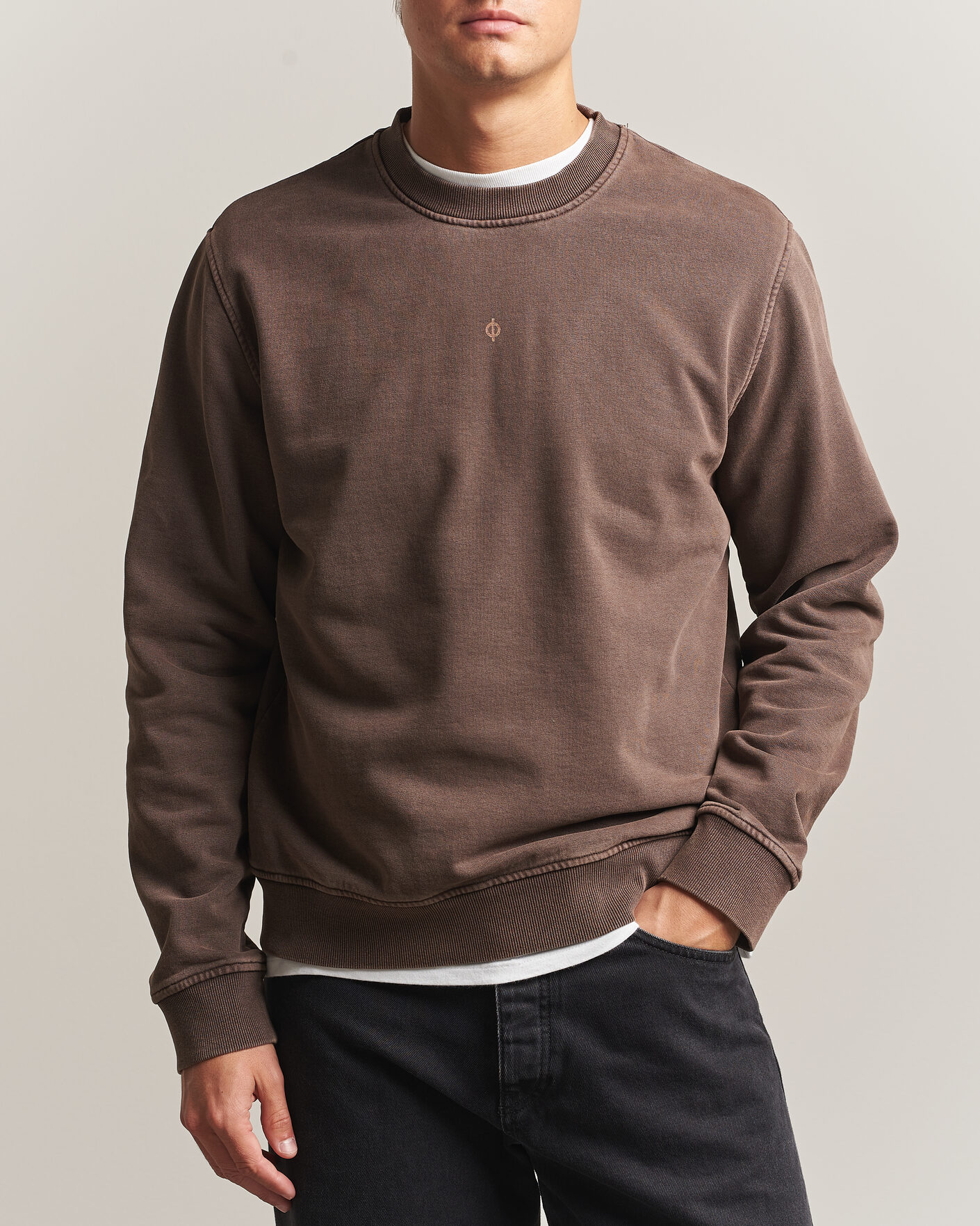 Heren | Truien | Samsøe Samsøe | Ollie Washed Crew Neck Sweatshirt Delicioso