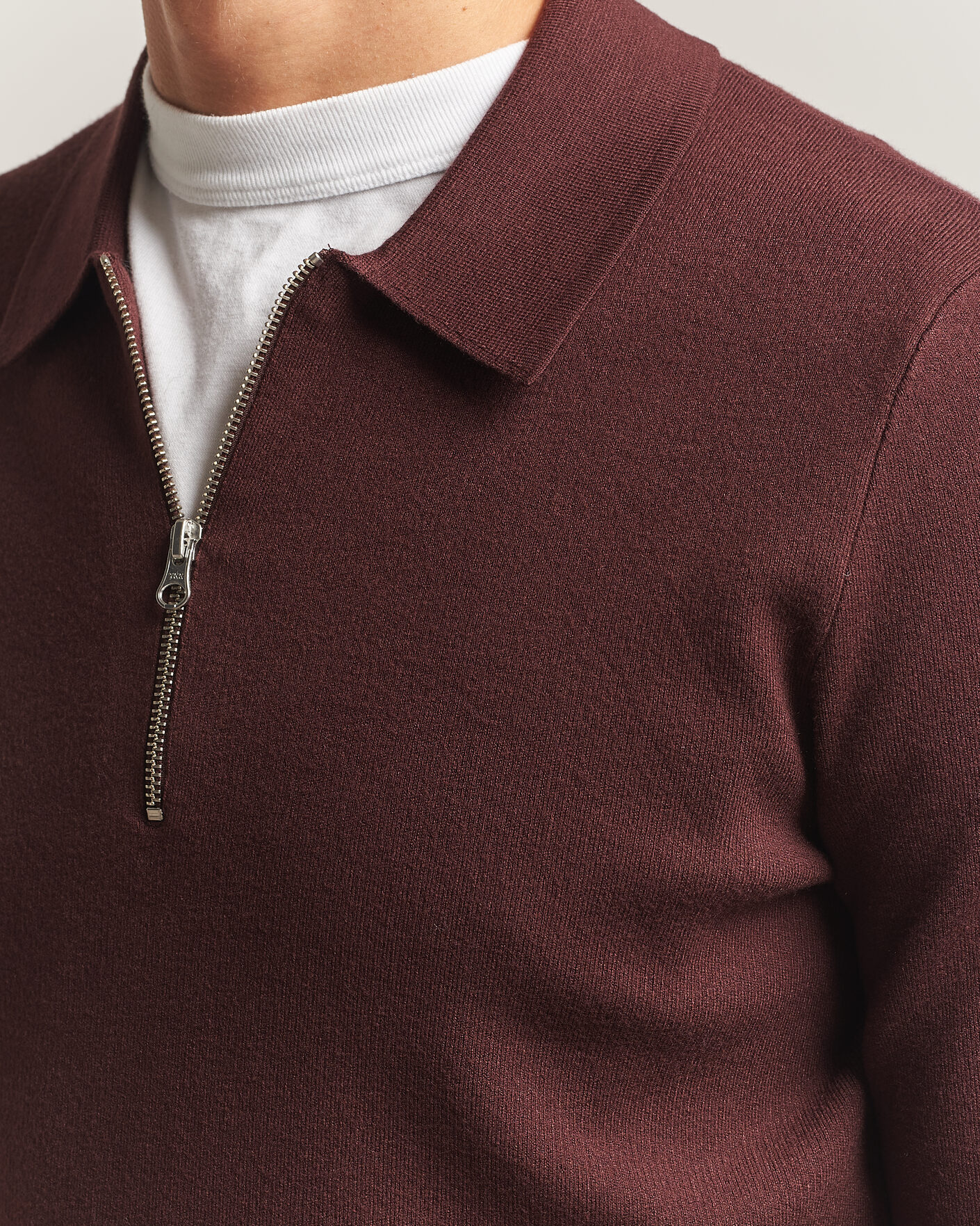 Heren | Truien | Samsøe Samsøe | Guna Half Zip Bitter Chocolate