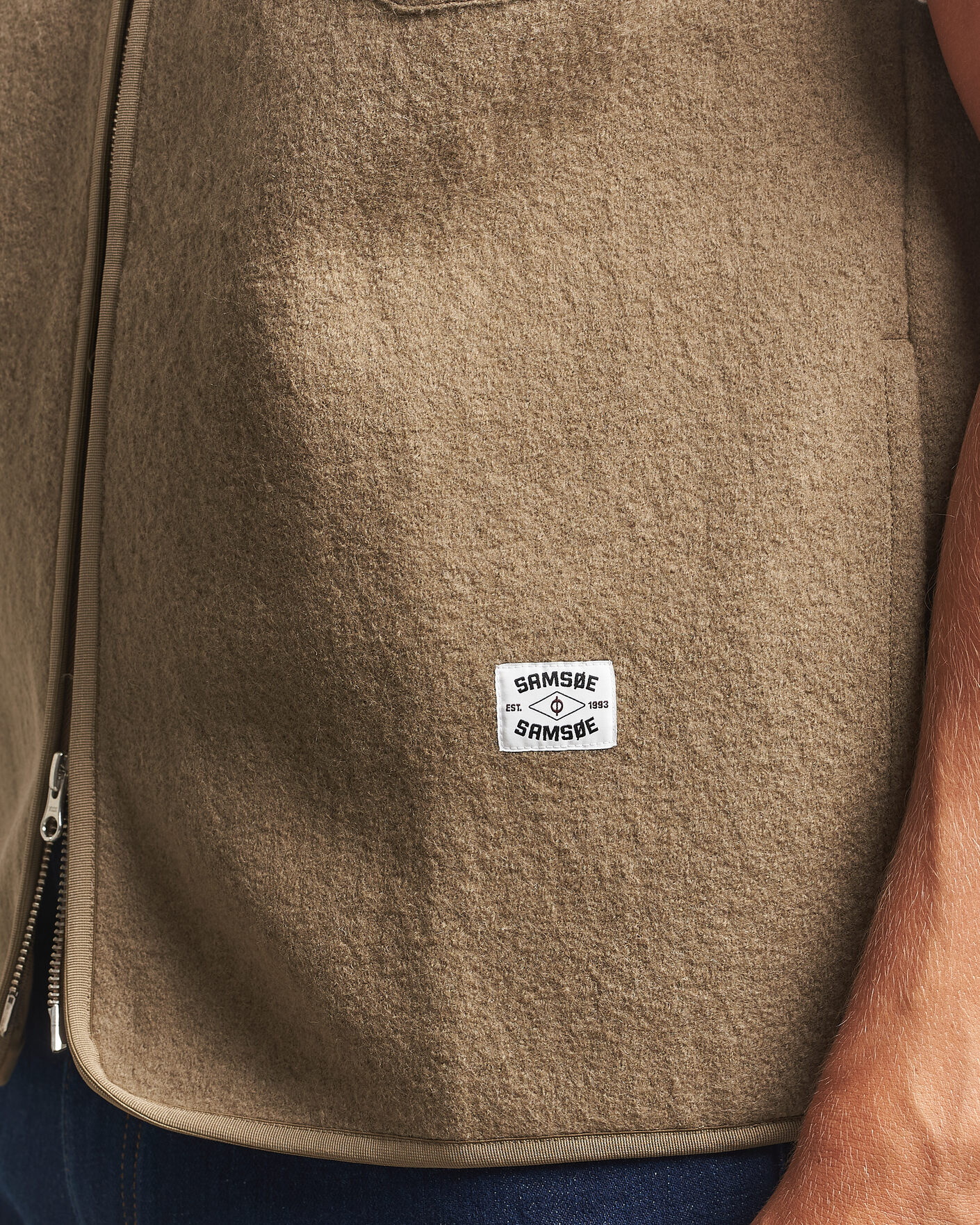 Heren | Truien | Samsøe Samsøe | Hannes Boiled Wool Vest Lead Gray