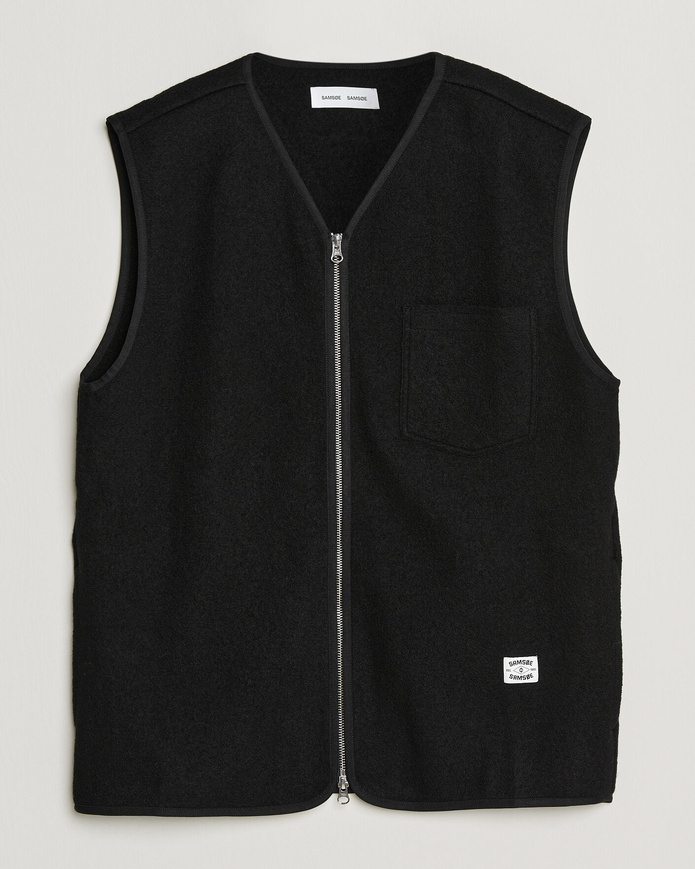 Heren | Truien | Samsøe Samsøe | Hannes Boiled Wool Vest Black