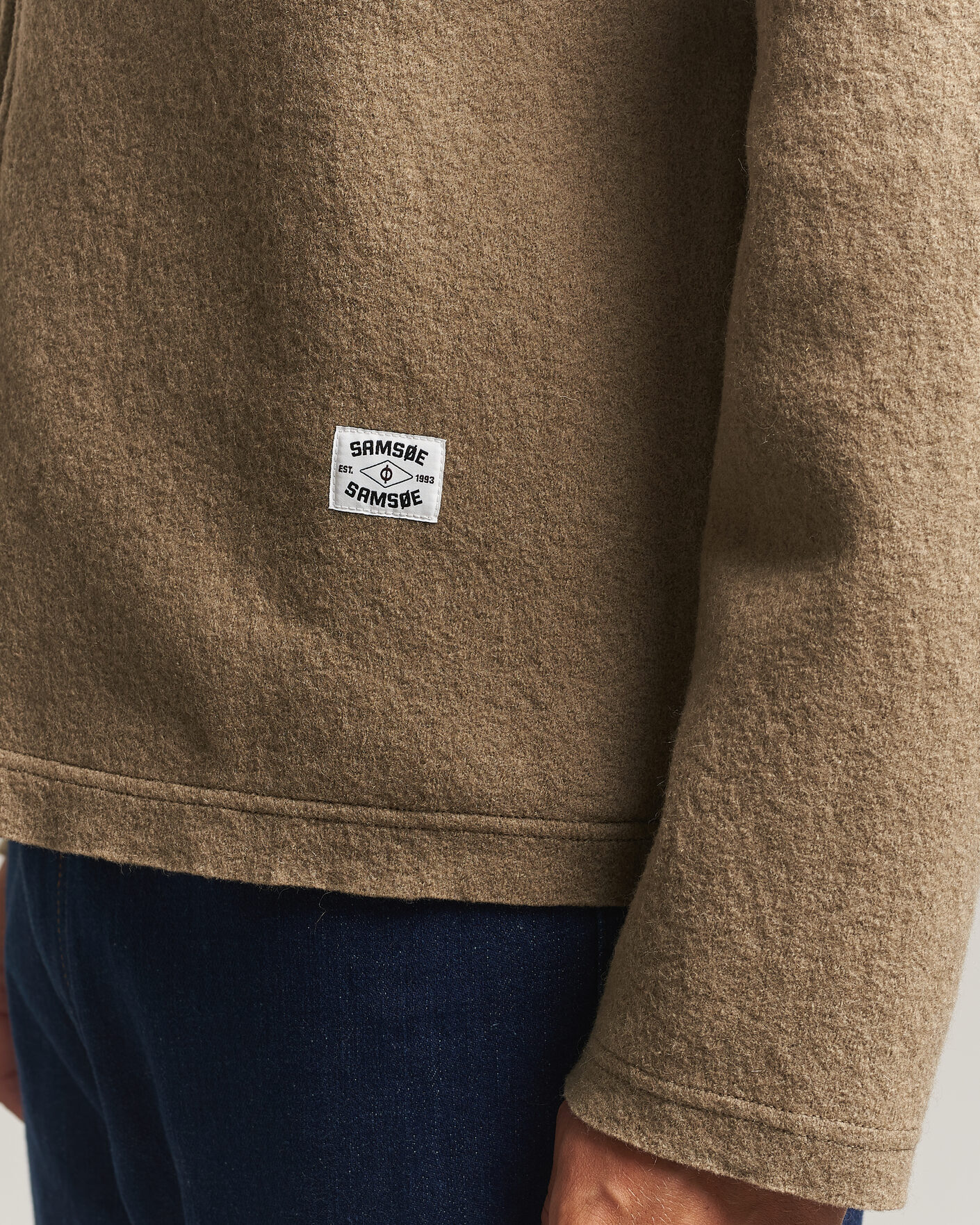 Heren | Truien | Samsøe Samsøe | Hannes Boiled Wool Full Zip Lead Gray
