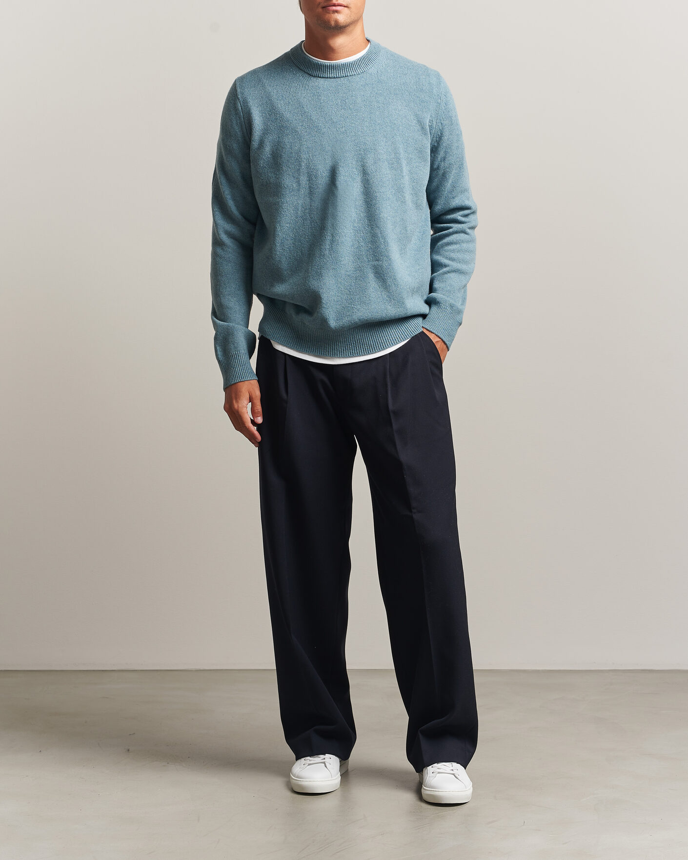 Heren | Truien | Samsøe Samsøe | Isak Knitted Crew Neck Stormy Sea