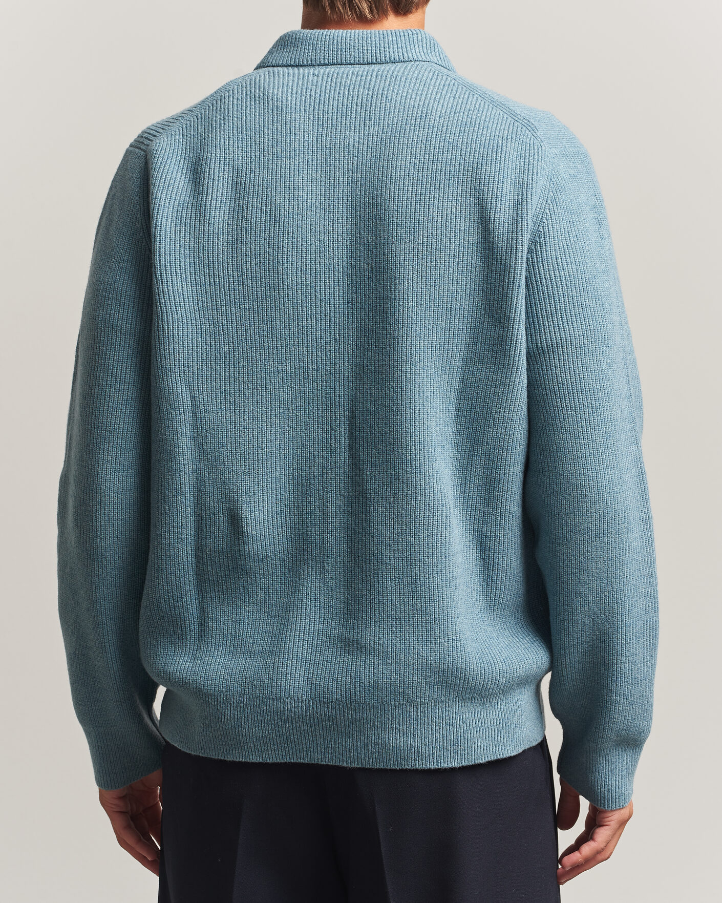 Heren | Truien | Samsøe Samsøe | Isak Knitted Half Zip Polo Stormy Sea