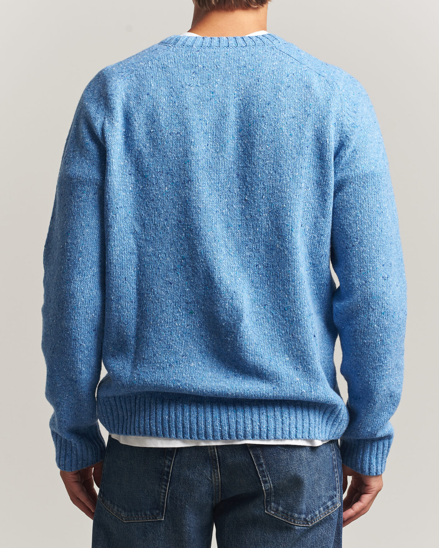 Heren | Truien | Samsøe Samsøe | Nate Donegal Wool Knitted Striped Sweater Cyaneus