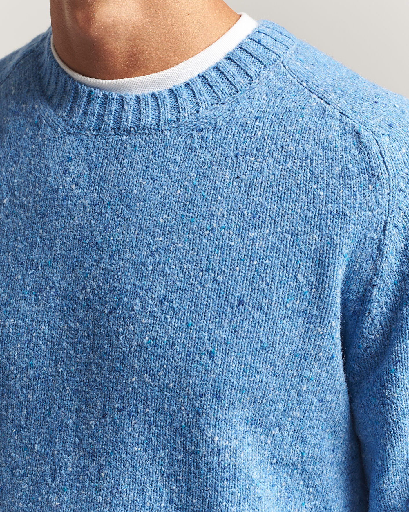 Heren | Truien | Samsøe Samsøe | Nate Donegal Wool Knitted Striped Sweater Cyaneus