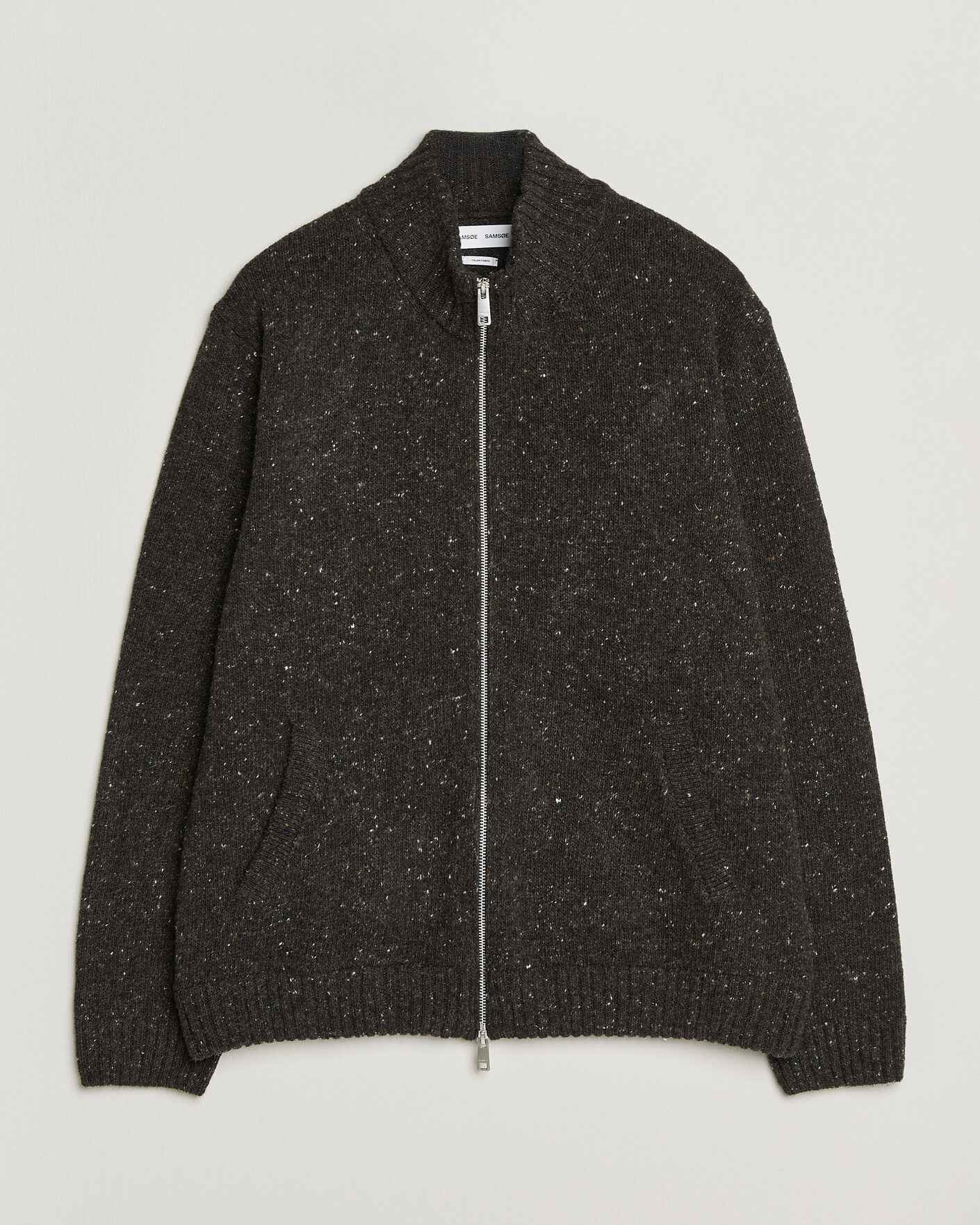 Heren | Truien | Samsøe Samsøe | Nate Donegal Wool Knitted Full Zip Delicioso