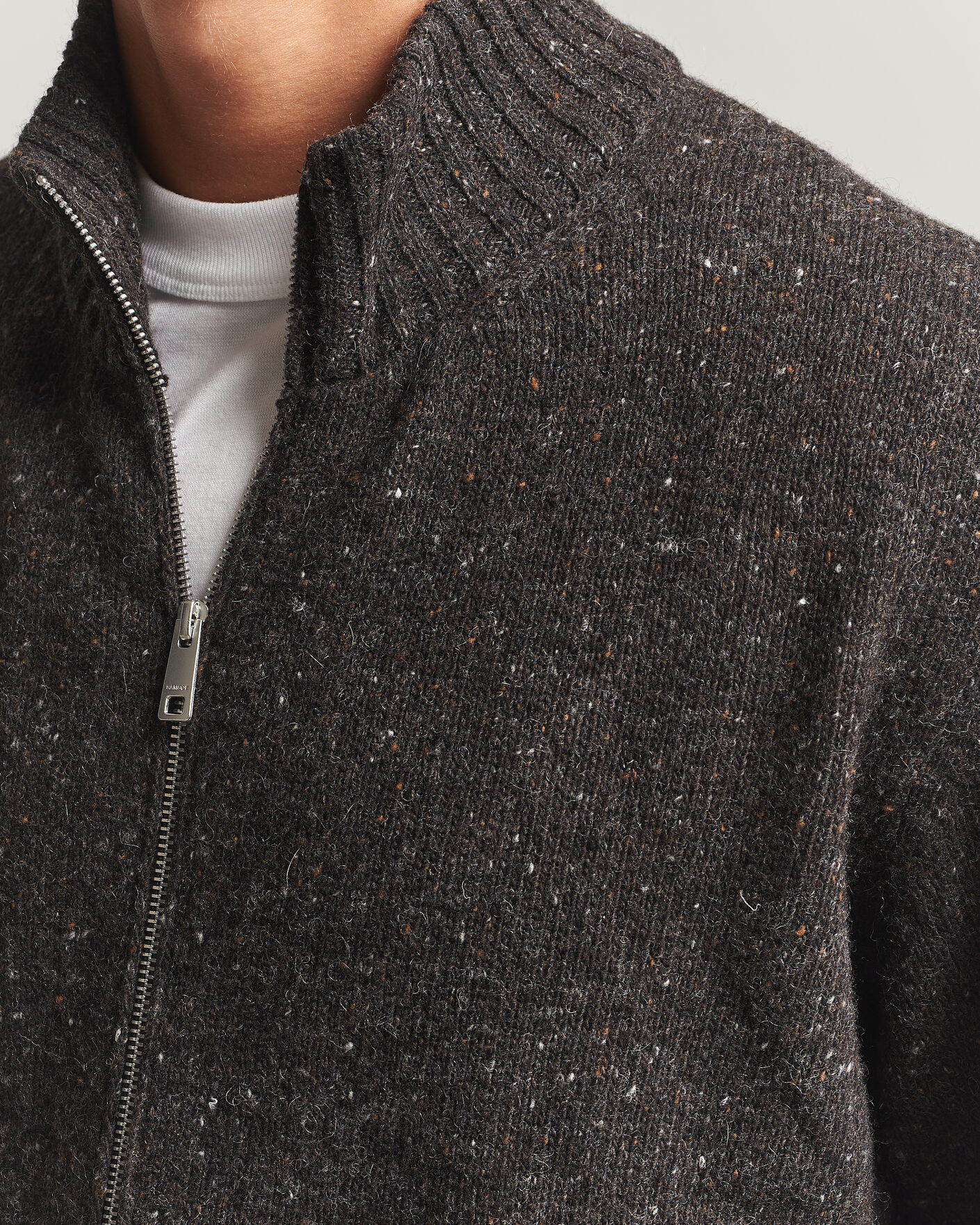 Heren | Truien | Samsøe Samsøe | Nate Donegal Wool Knitted Full Zip Delicioso