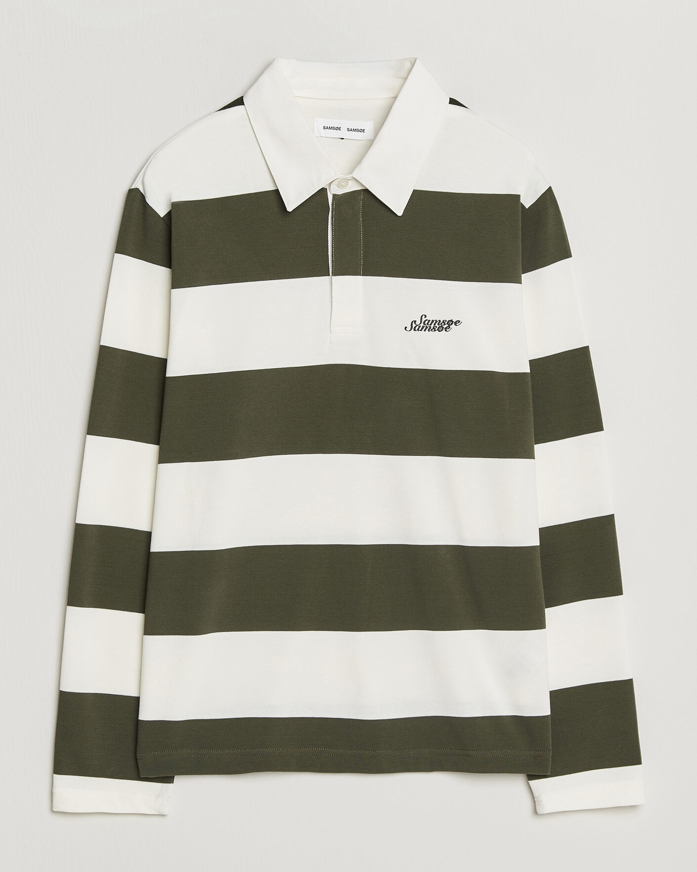 Heren | Truien | Samsøe Samsøe | Kevin Barstriped Rugger Forest Night/White