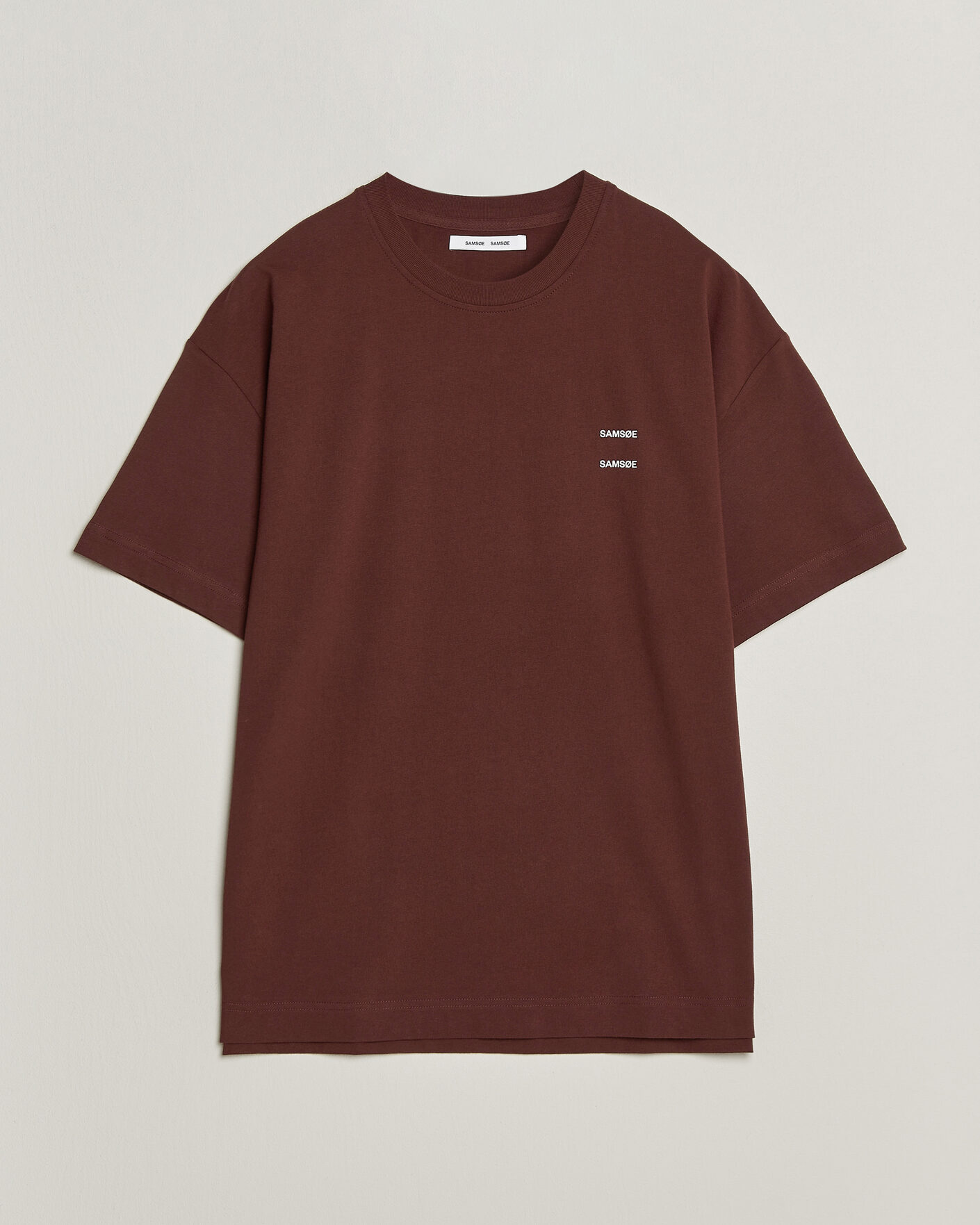 Heren | T-shirts | Samsøe Samsøe | Joel Organic Cotton T-Shirt Bitter Chocolate