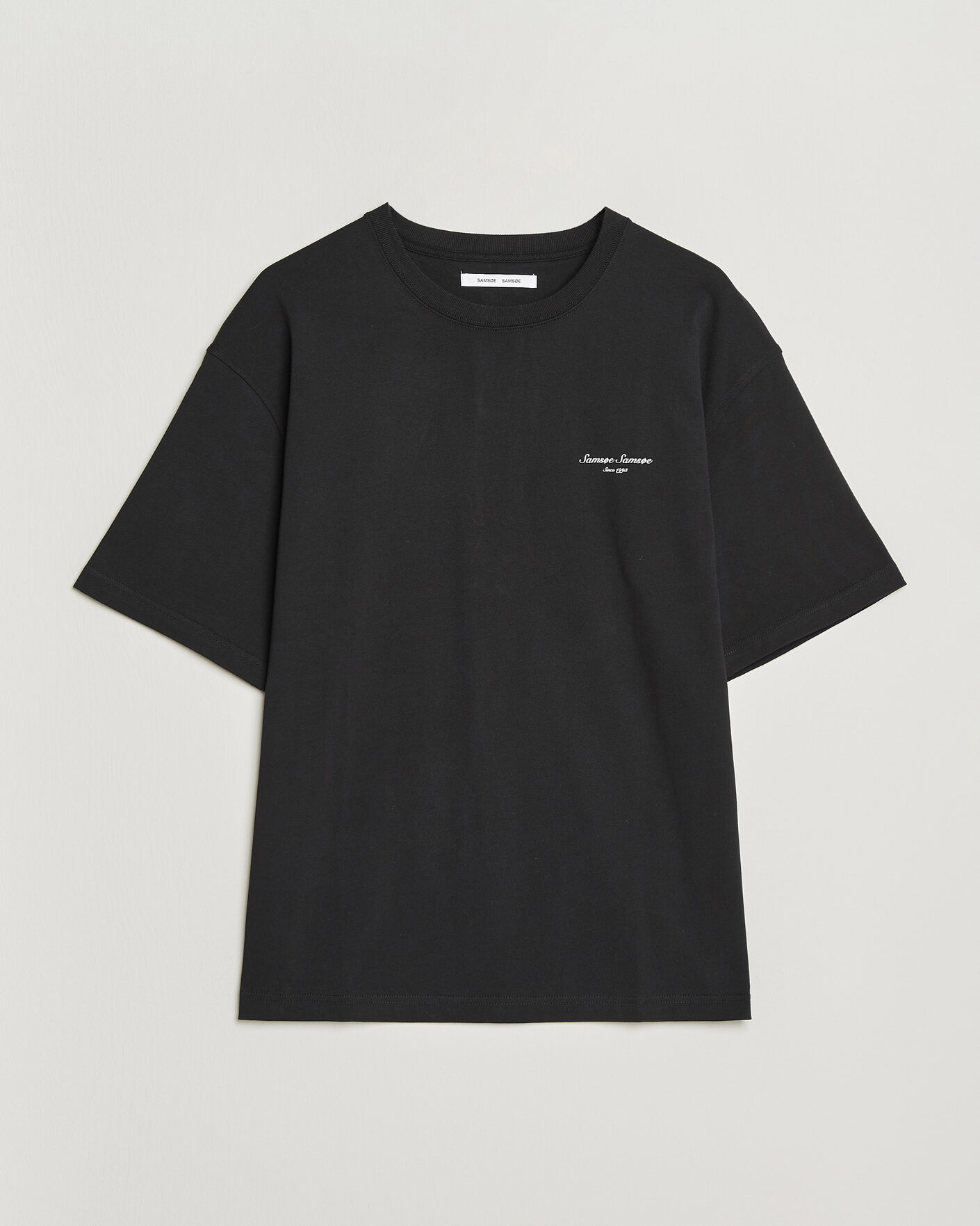 Heren | T-shirts | Samsøe Samsøe | Uni Printed Crew Neck T-Shirt Black Building