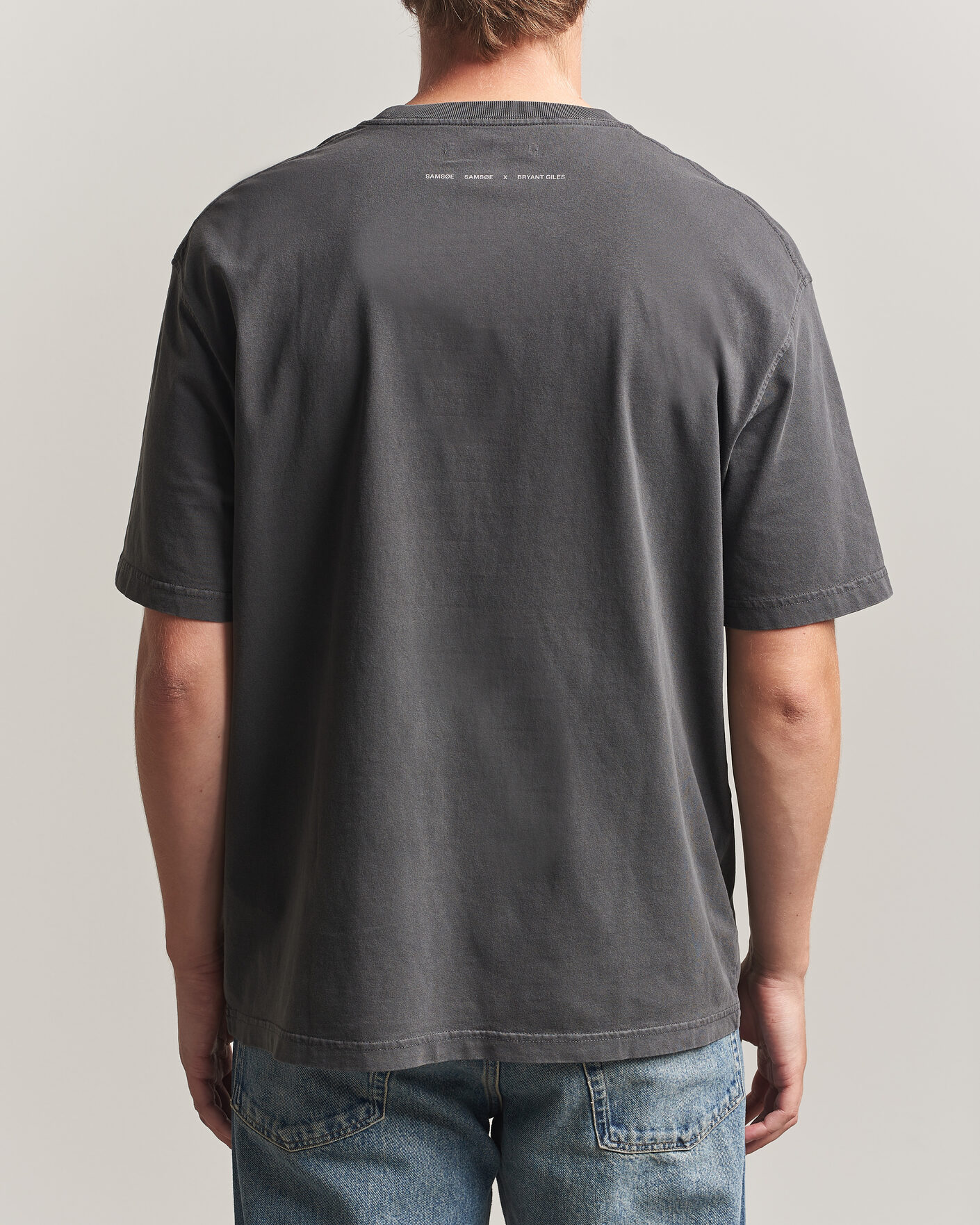 Heren | T-shirts | Samsøe Samsøe | Giles Printed Crew Neck T-Shirt Black Lines