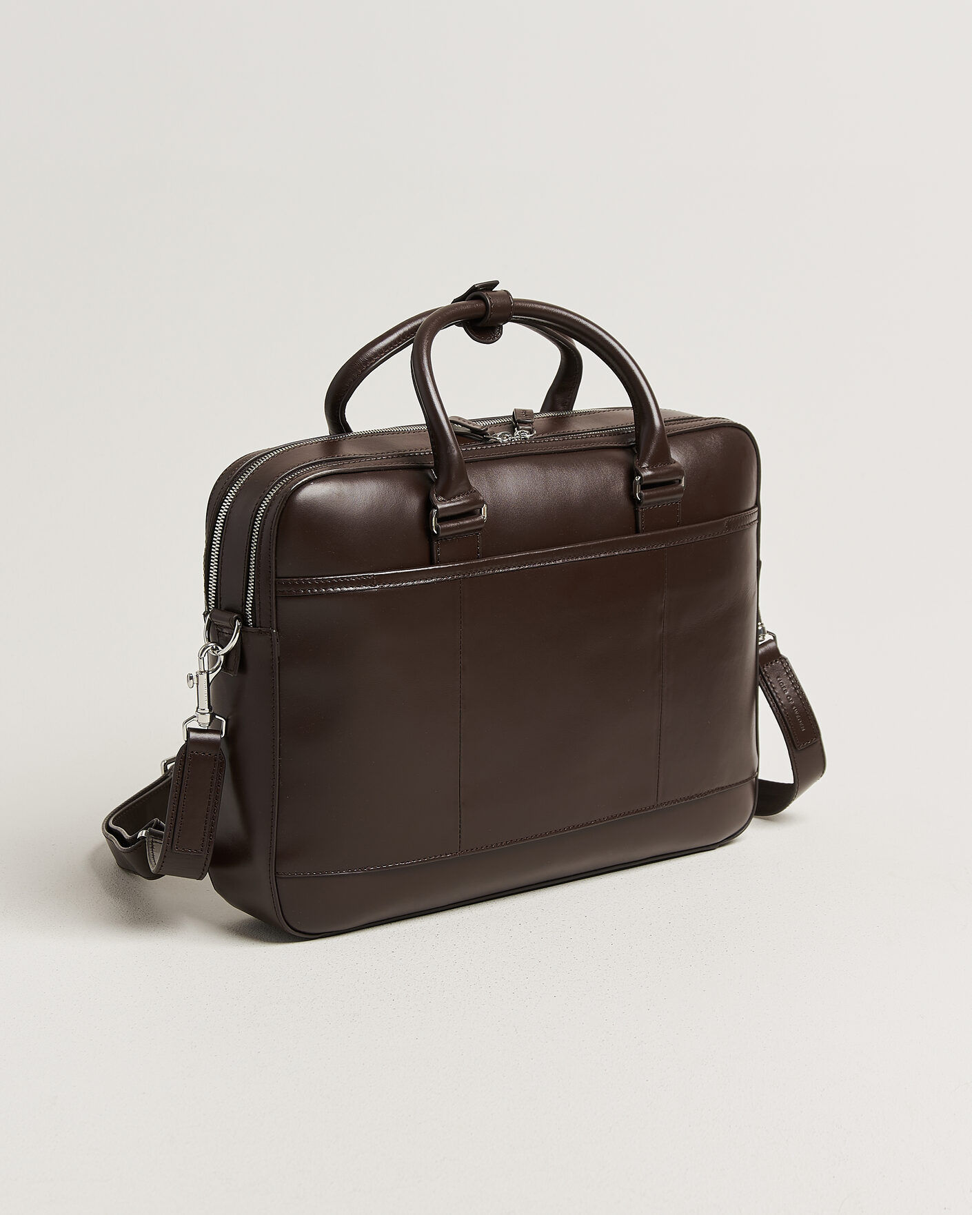 Heren | Tassen | Tiger of Sweden | Burin Smooth Leather Briefcase Dark Brown