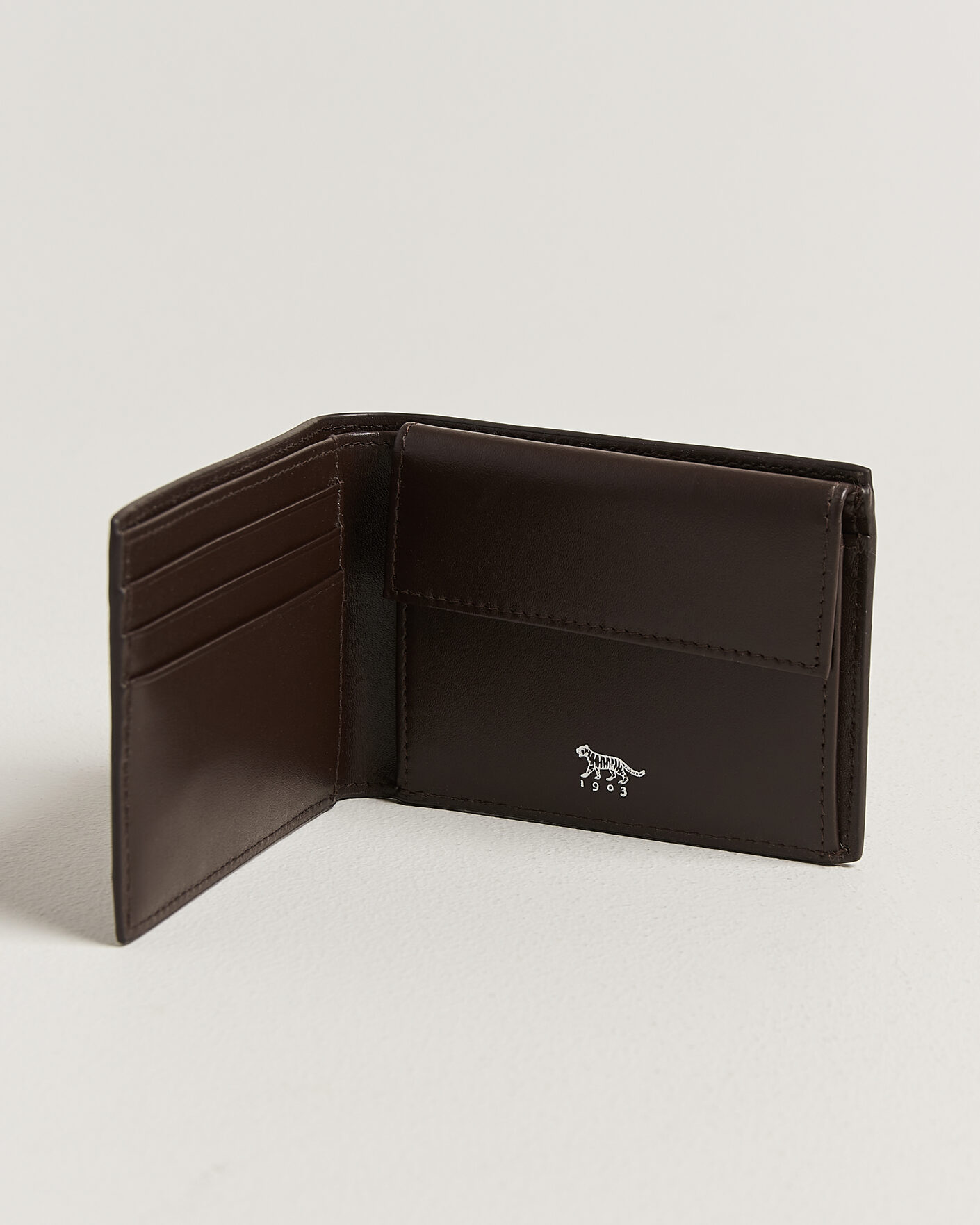 Heren | Portemonnees | Tiger of Sweden | Wivalius Leather Wallet Dark Brown