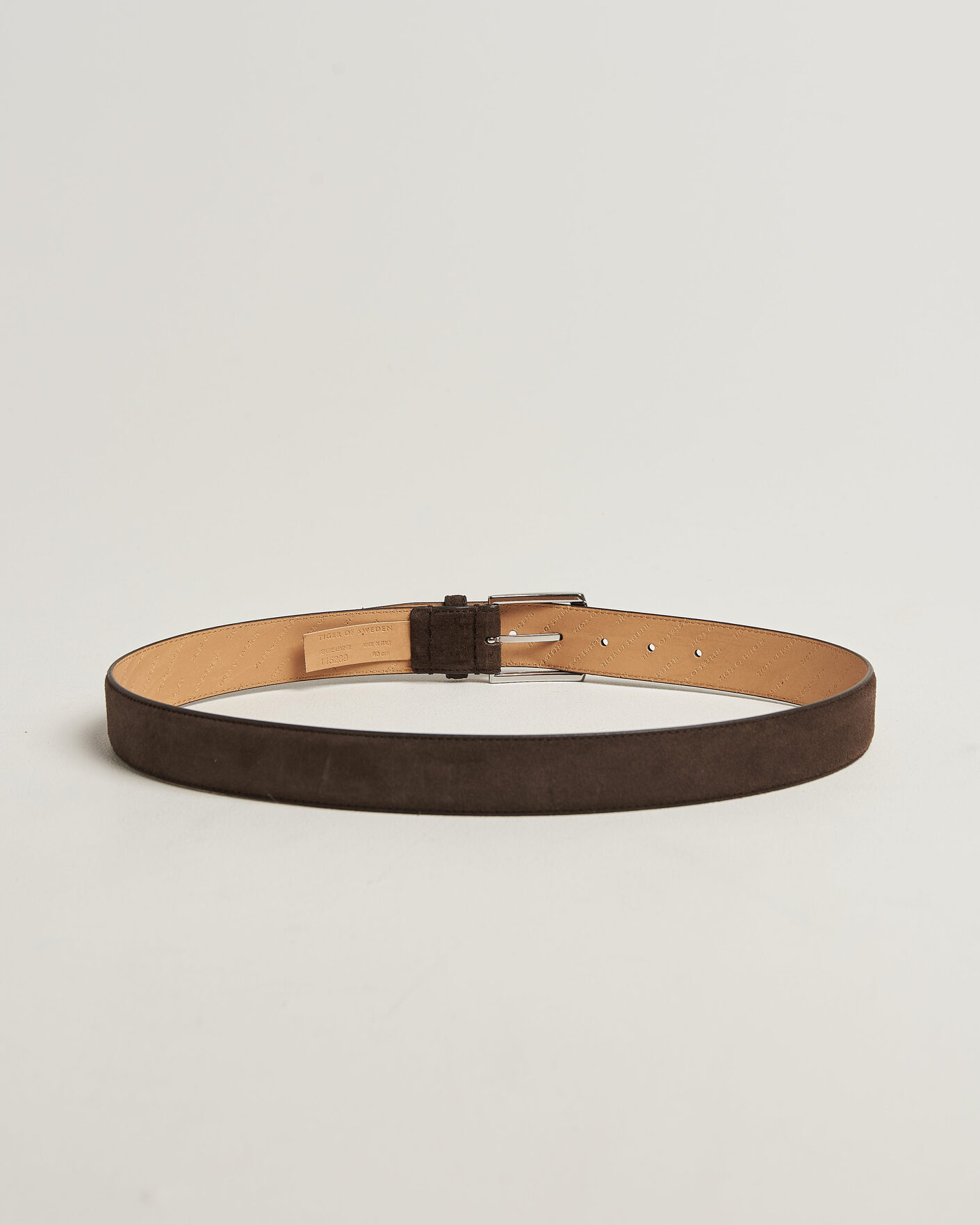 Heren | Riemen | Tiger of Sweden | Bergstroms Suede Belt Dark Brown