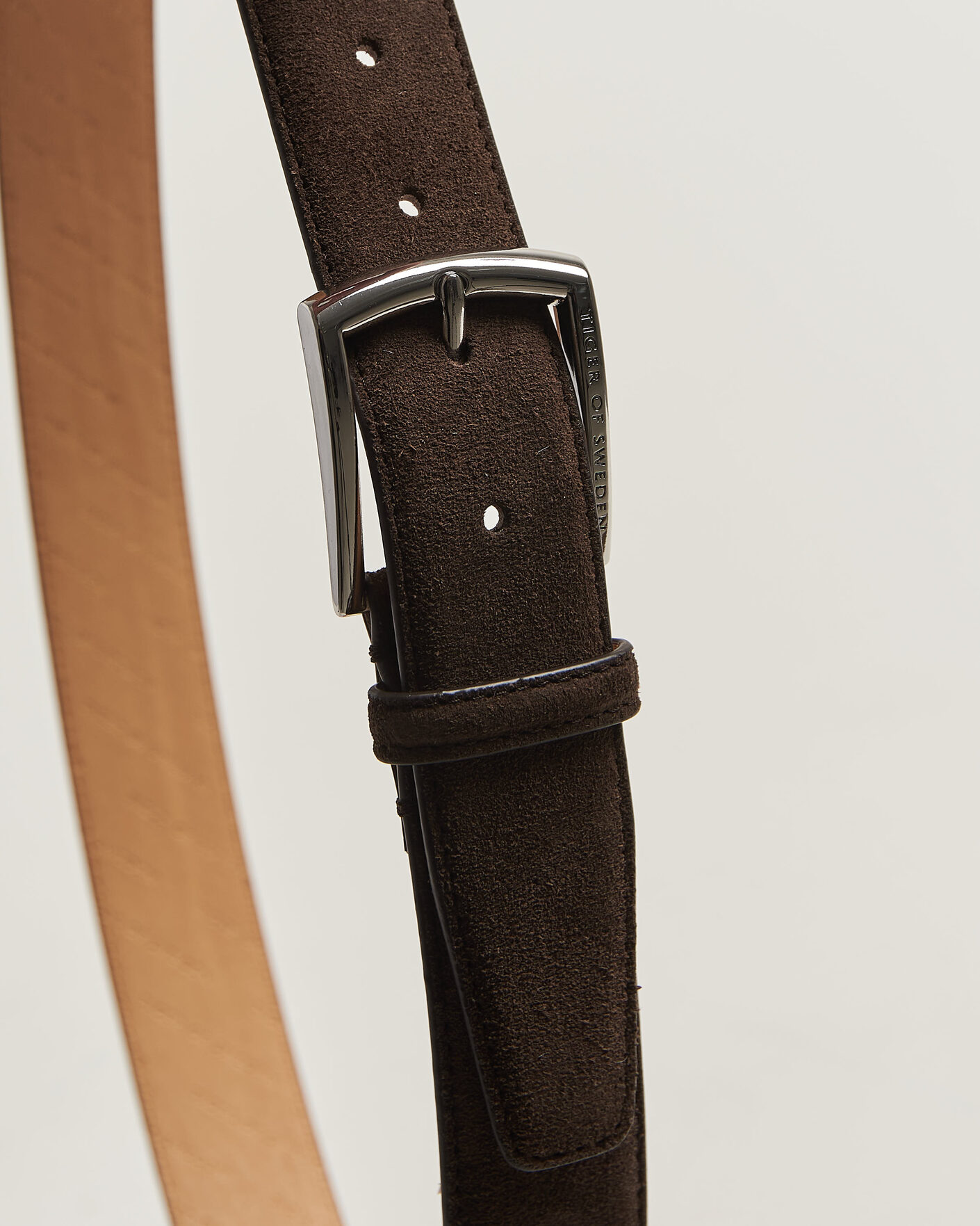 Heren | Riemen | Tiger of Sweden | Bergstroms Suede Belt Dark Brown