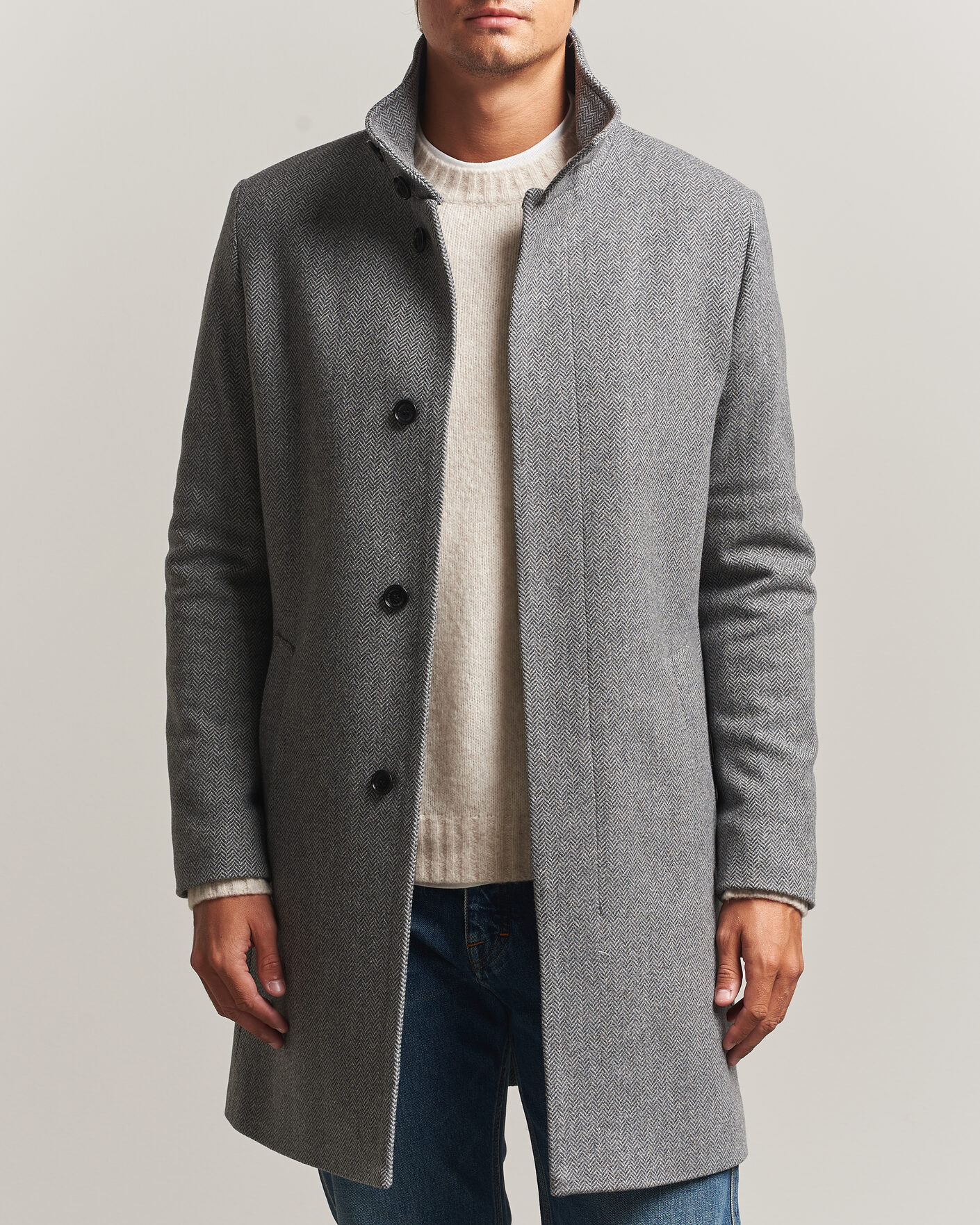 Heren | Jassen | Tiger of Sweden | Aleric Wool Herringbone Coat Fogy