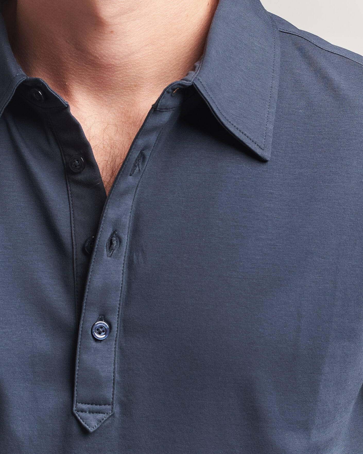 Heren | Polo's | Tiger of Sweden | Tanner Mercerized Cotton Polo Light Ink
