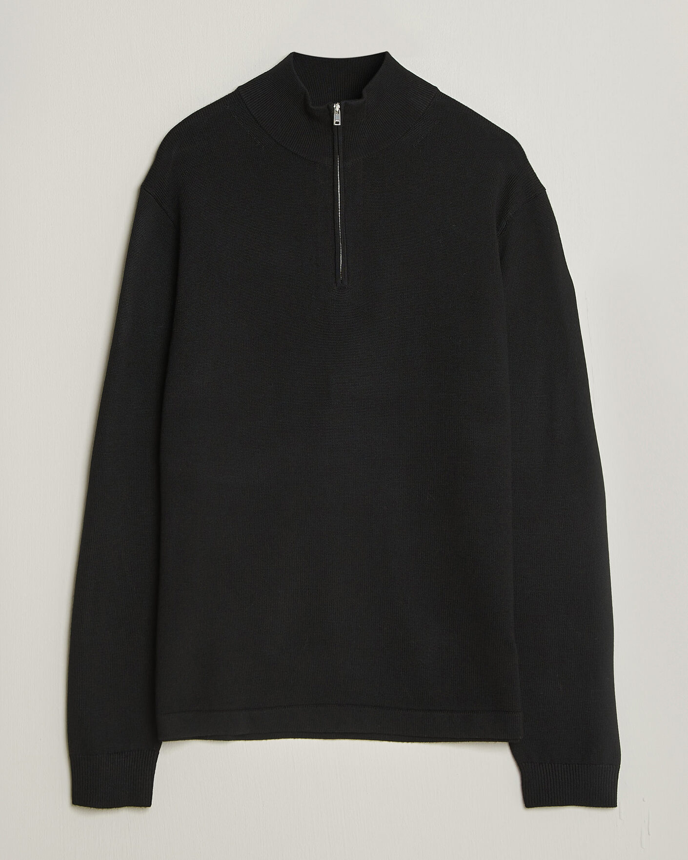 Heren | Truien | Tiger of Sweden | Travis Wool Half Zip Black