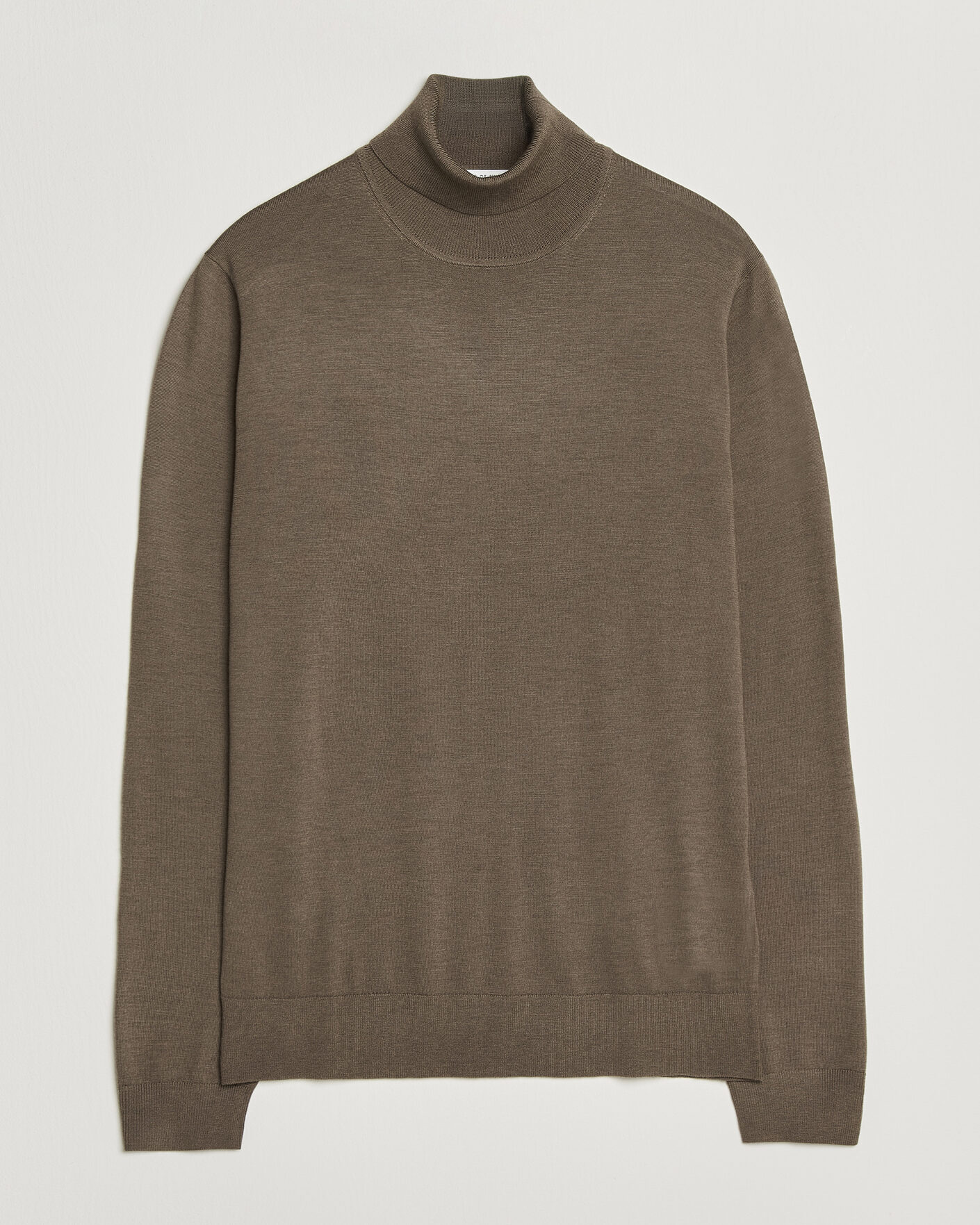 Heren | Truien | Tiger of Sweden | Nevile Extra Fine Merino Polo Aged Timber