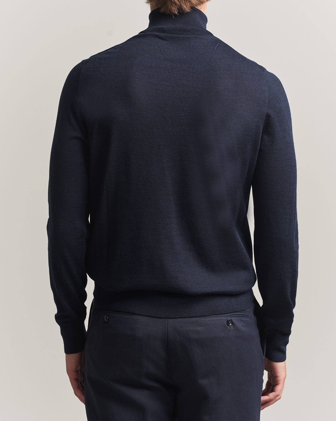 Heren | Truien | Tiger of Sweden | Nevile Extra Fine Merino Polo Light Ink