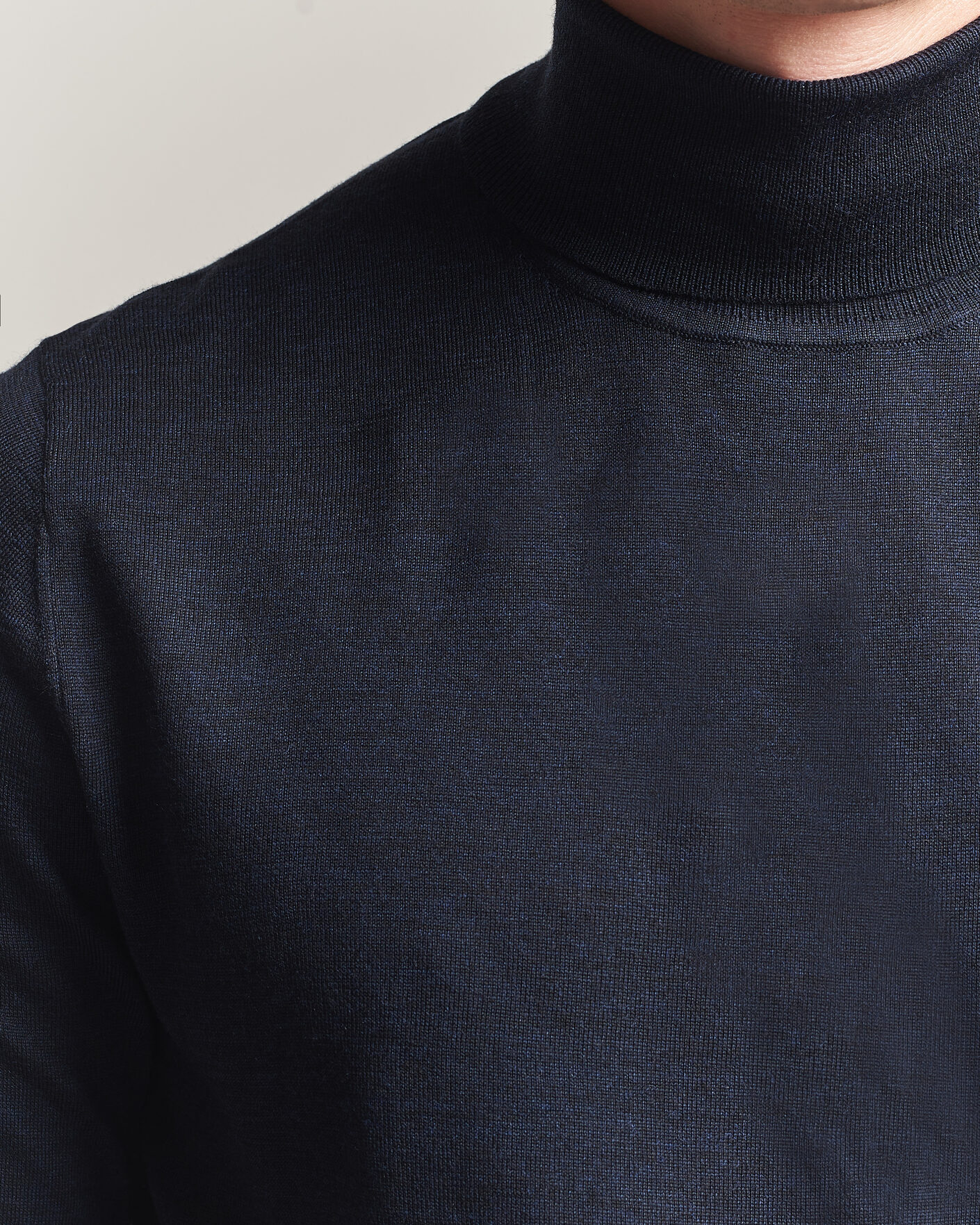Heren | Truien | Tiger of Sweden | Nevile Extra Fine Merino Polo Light Ink