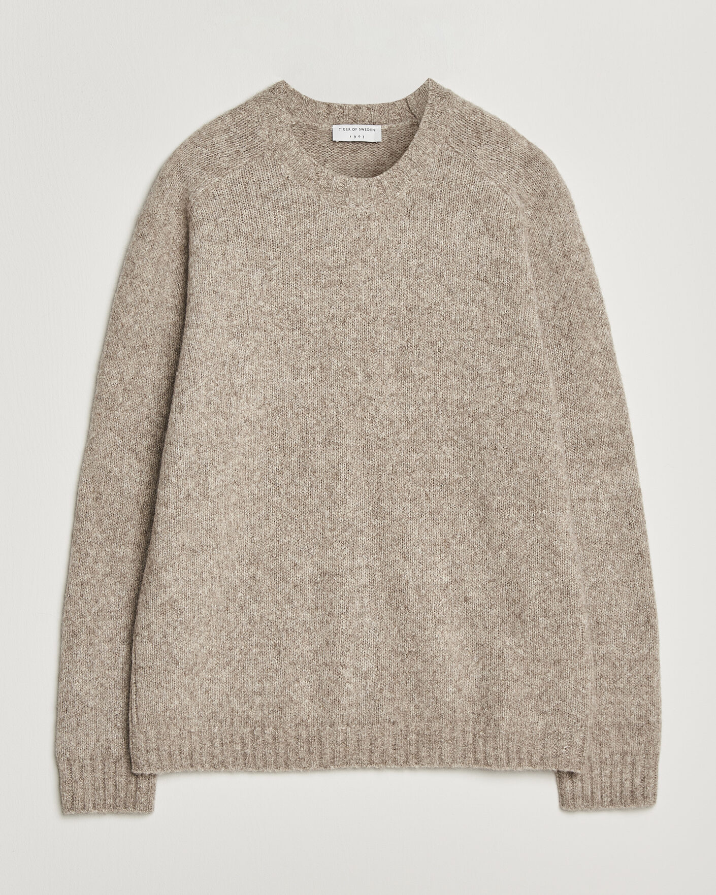Heren | Truien | Tiger of Sweden | Adryan Yak/Alpaca Knitted Sweater Stone Melange