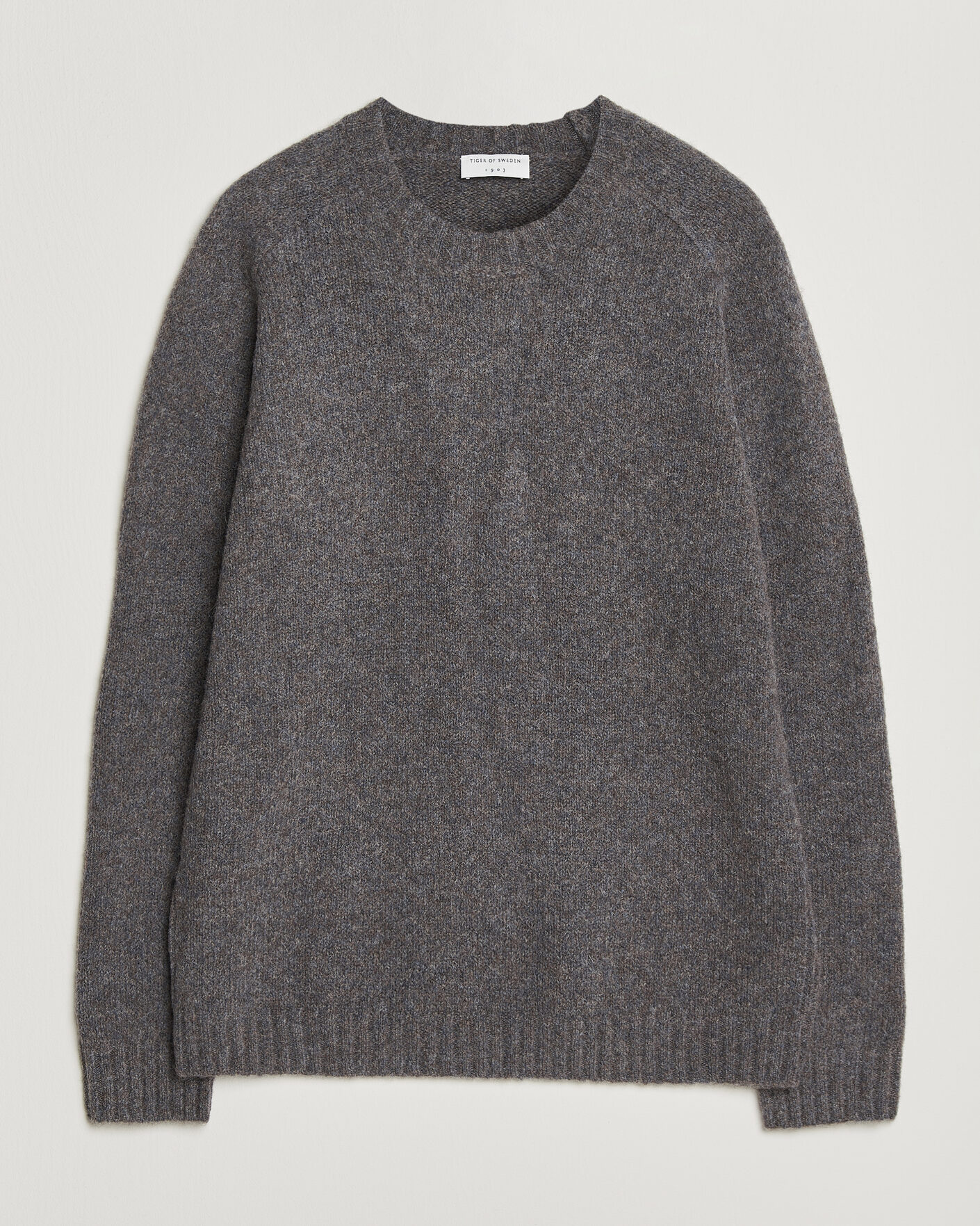 Heren | Truien | Tiger of Sweden | Adryan Yak/Alpaca Knitted Sweater Grey Melange