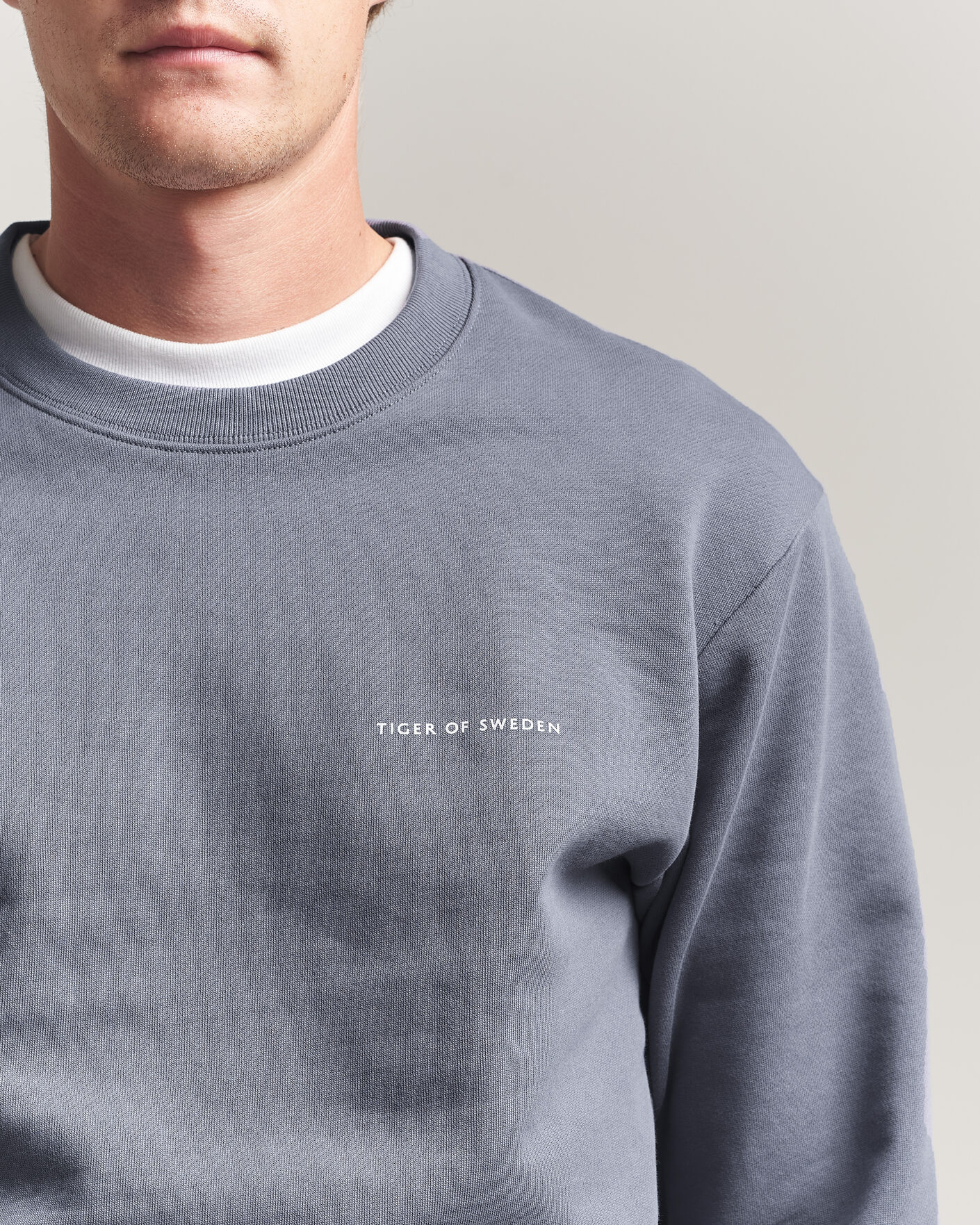 Heren | Truien | Tiger of Sweden | Emerson Crew Neck Sweatshirt Iron Haze